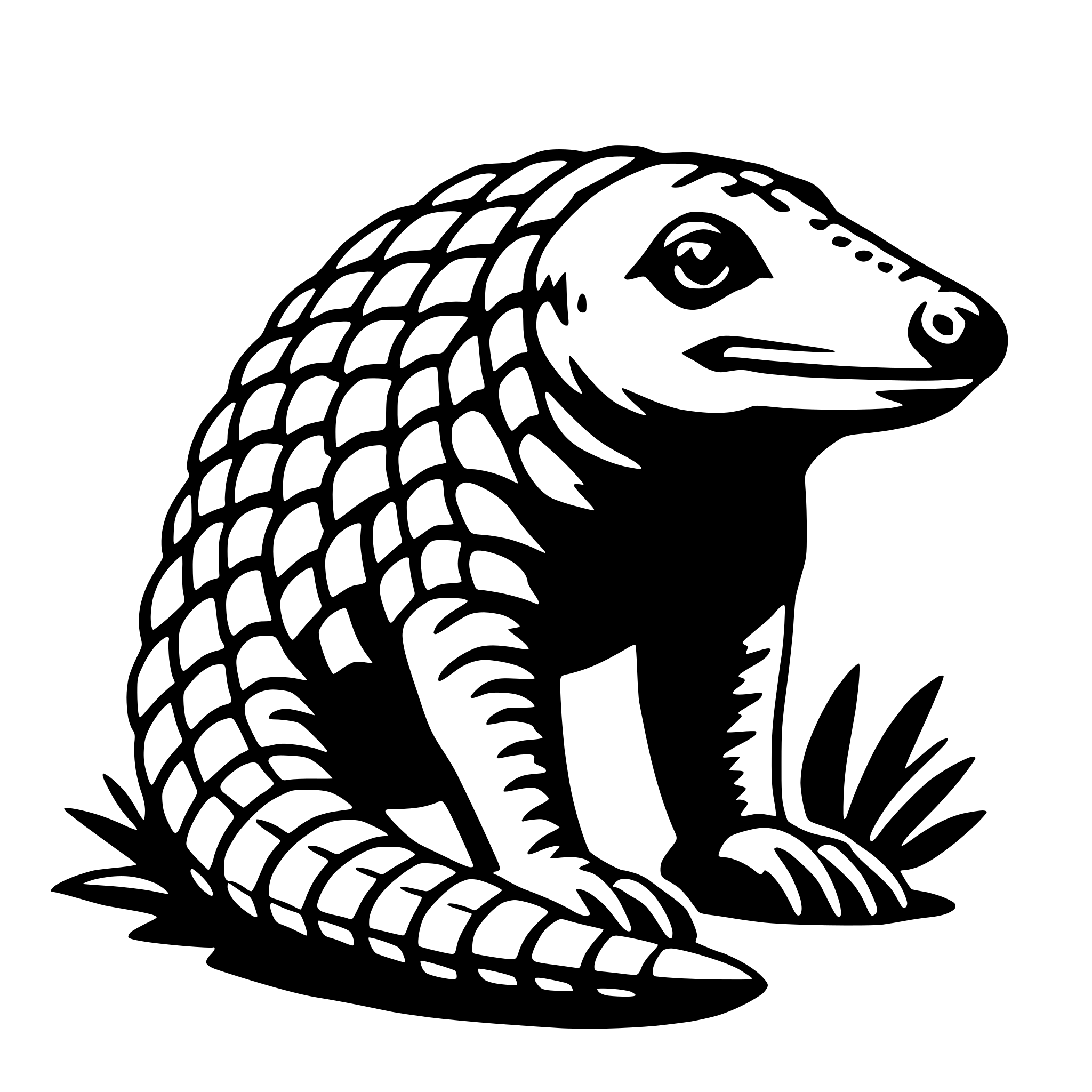 AI-generated SVG of a pangolin