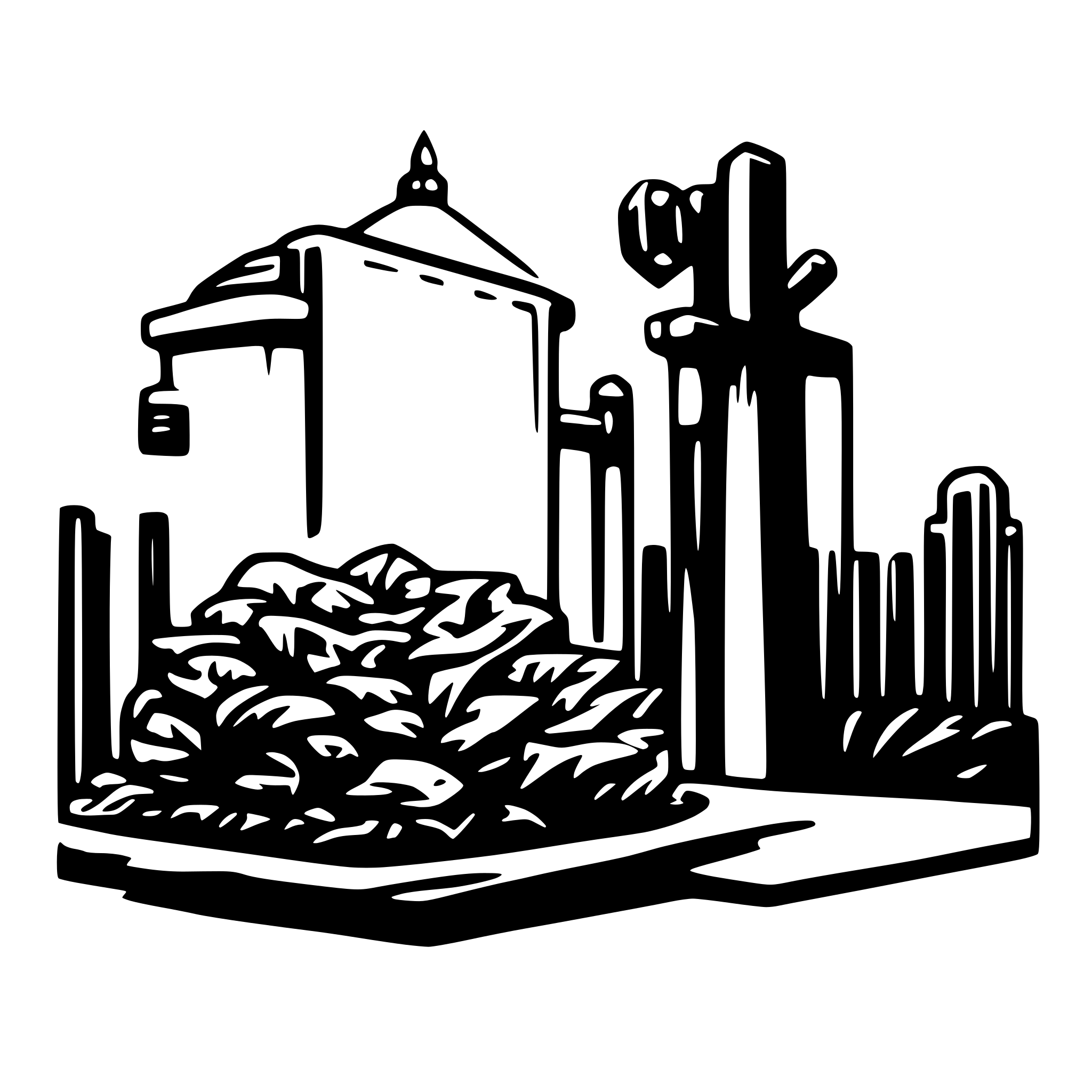 AI-generated SVG of a wihara