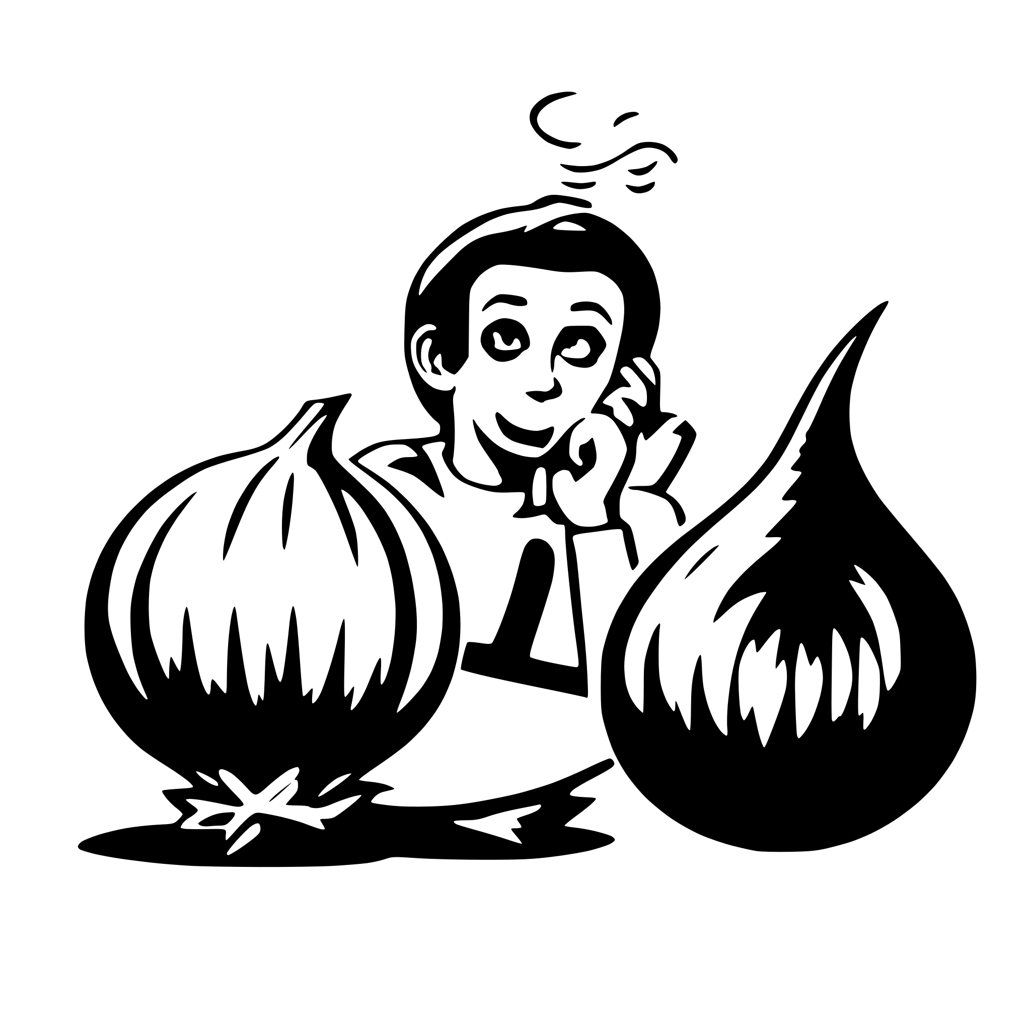 AI-generated SVG of a an onion talking on the phone with a cell phone on its ear AI-generated SVG of a an onion talking on the phone with a cell phone on its ear