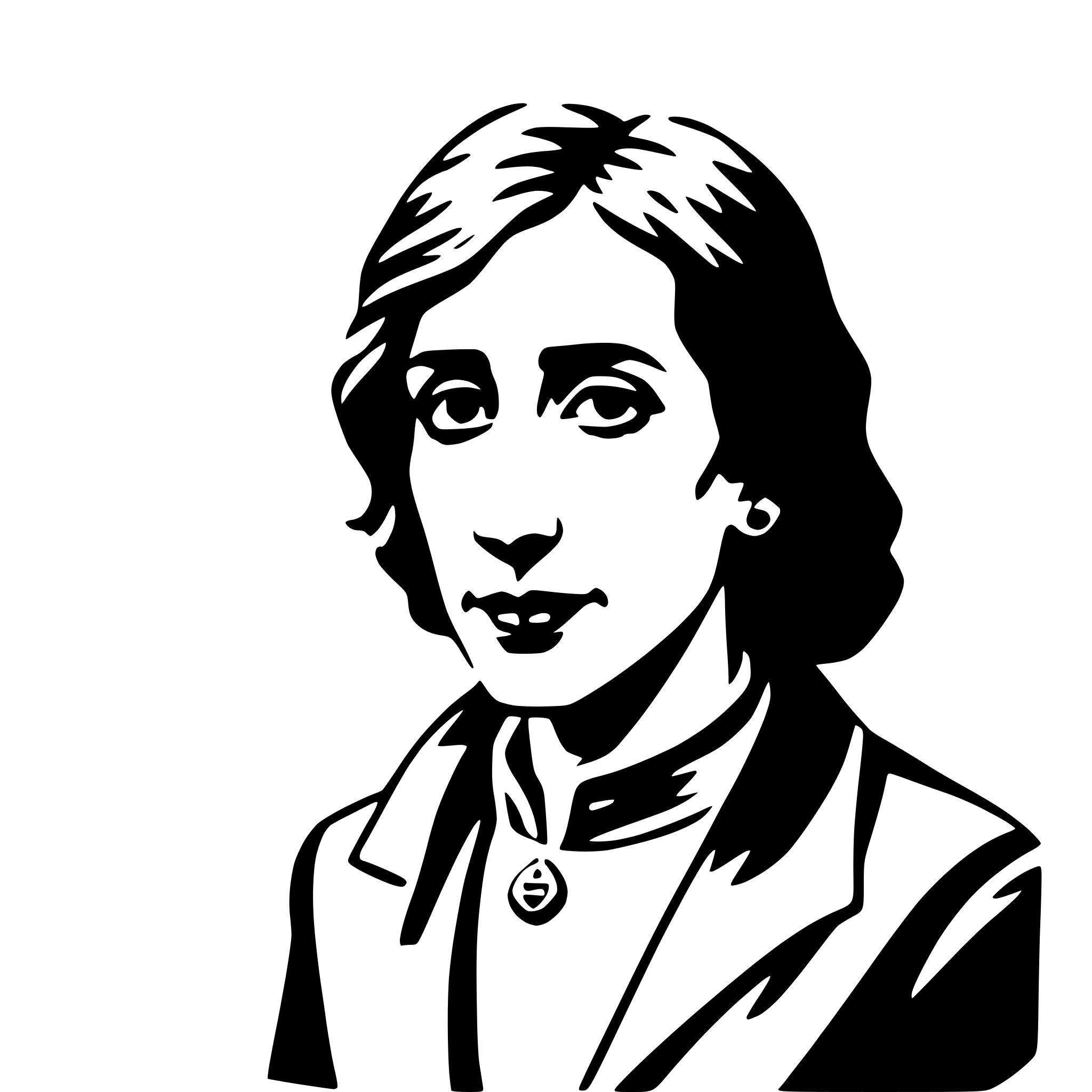 AI-generated SVG of a virginia woolf