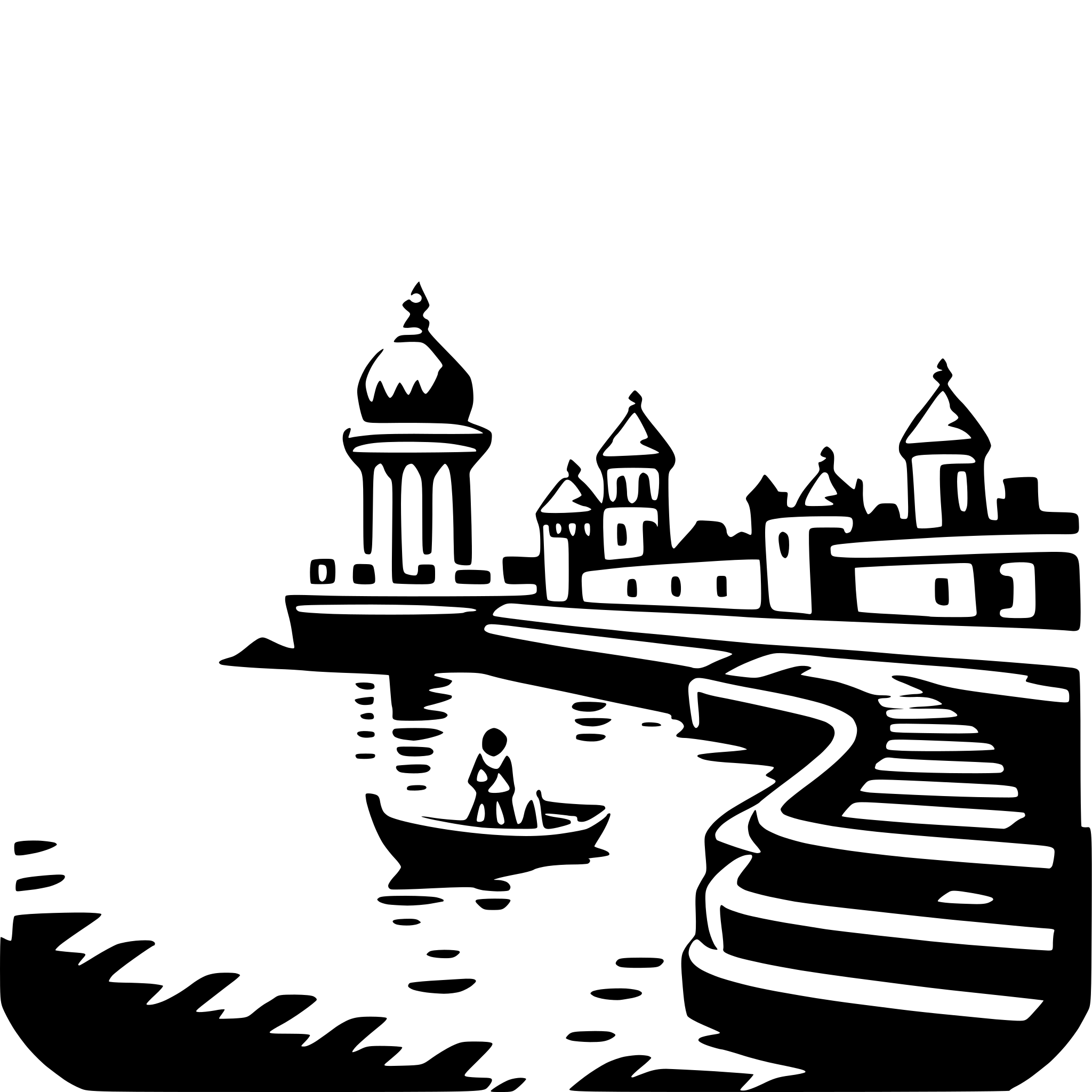 AI-generated SVG of 'varanasi ghats'