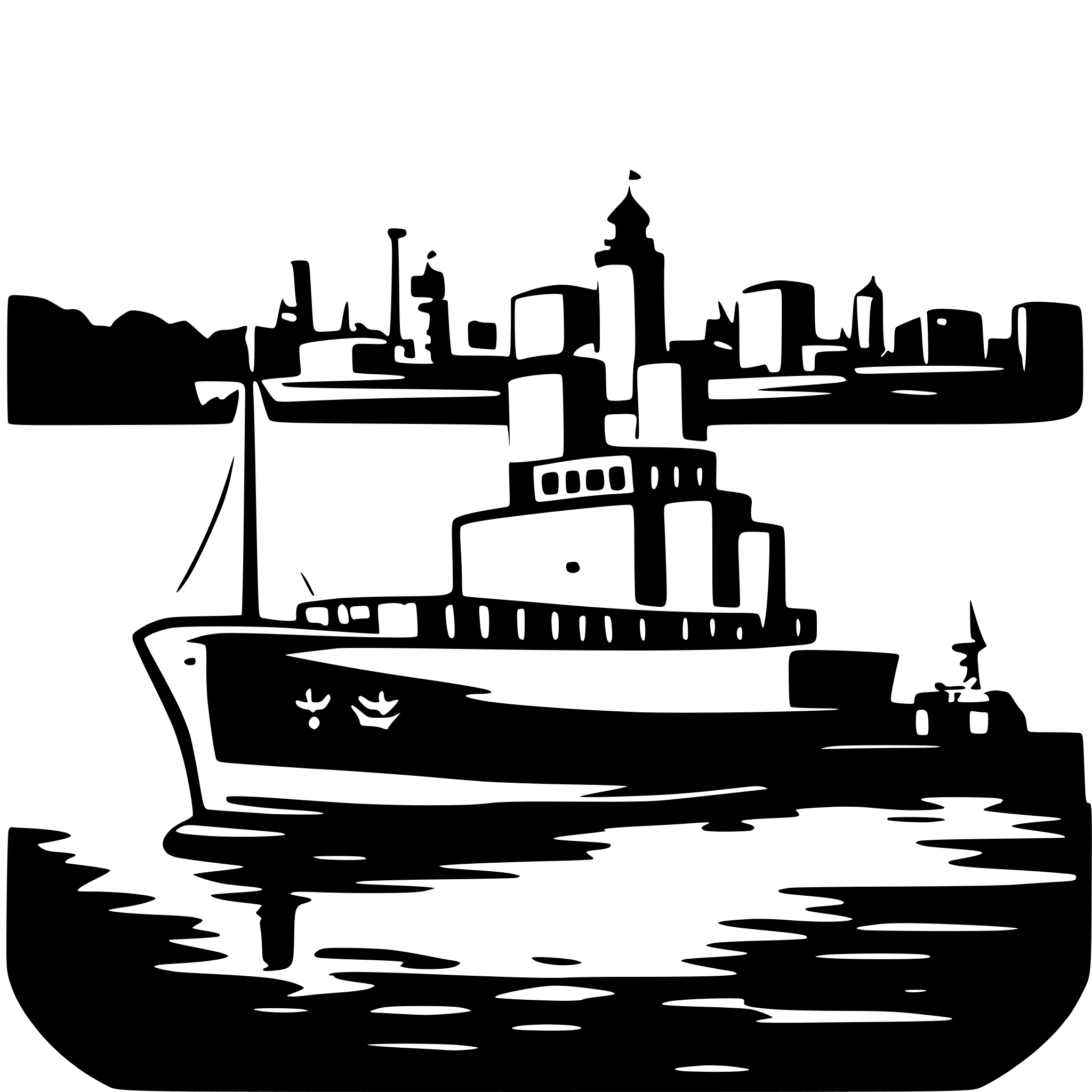 AI-generated SVG of 'port with ships'
