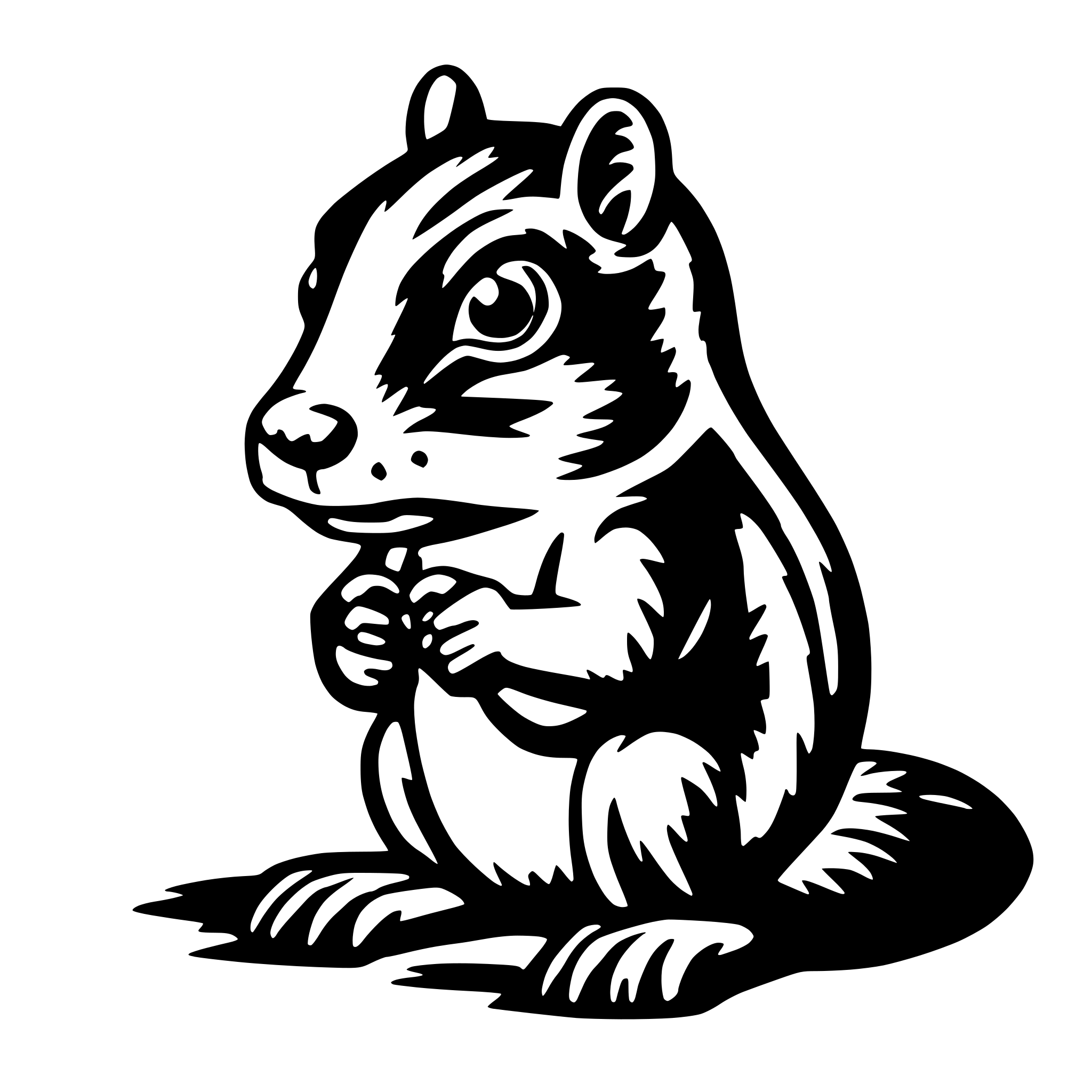 AI-generated SVG of 'angry chipmunk'