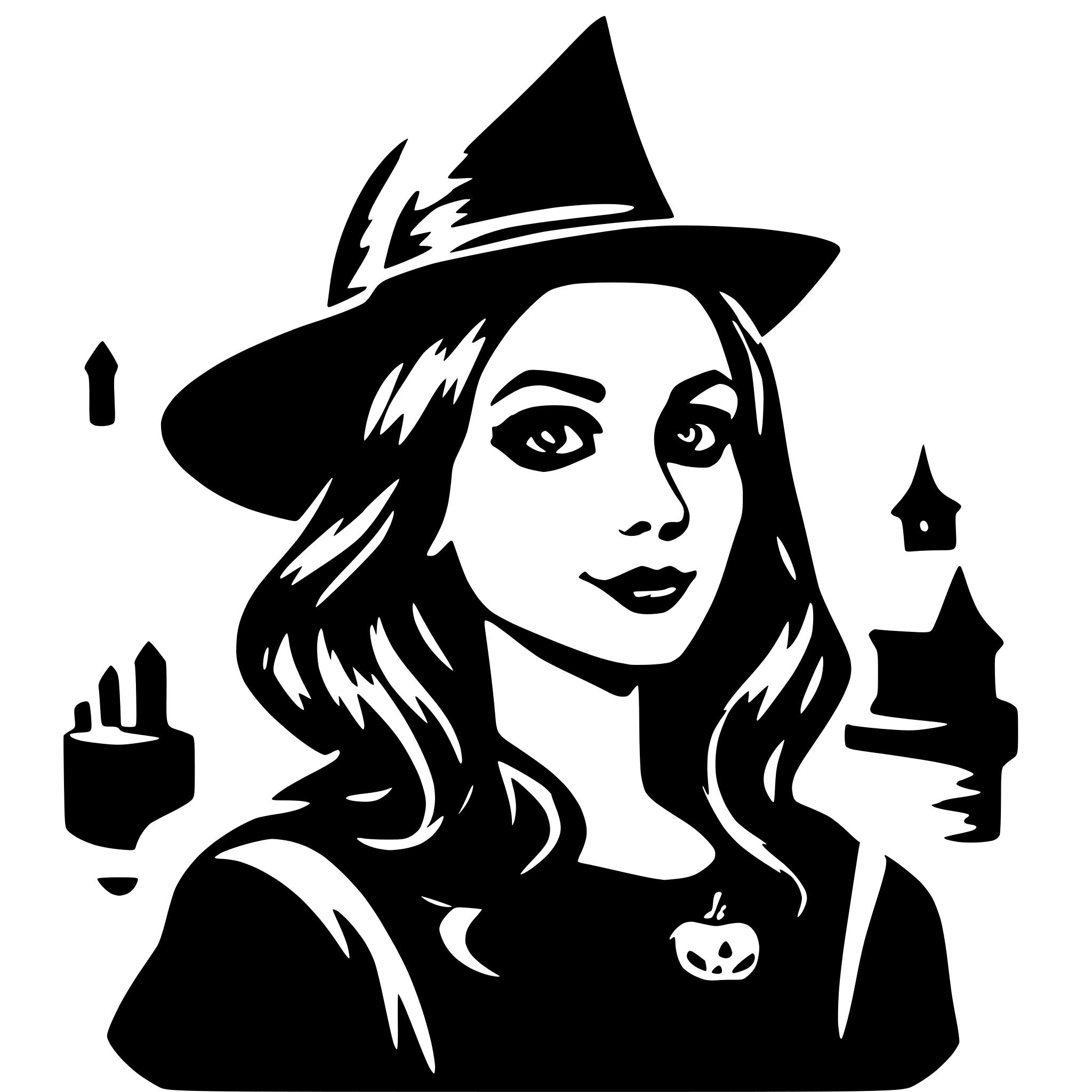 AI-generated SVG of 'halloween witch'