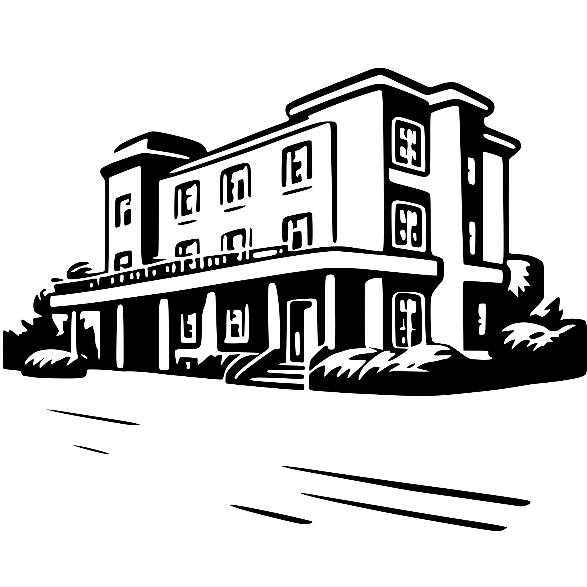 AI-generated SVG of a hotel