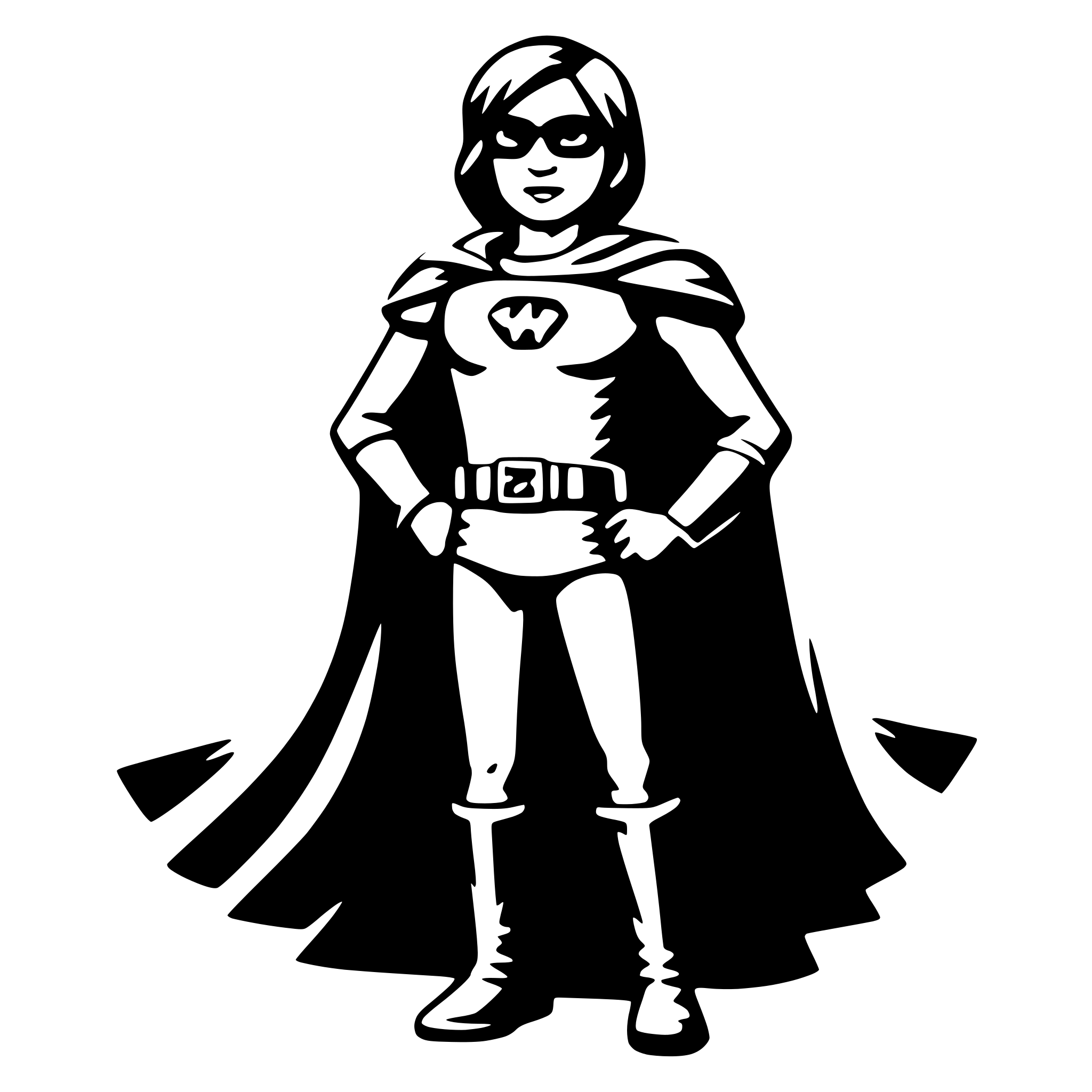 AI-generated SVG of a superhero