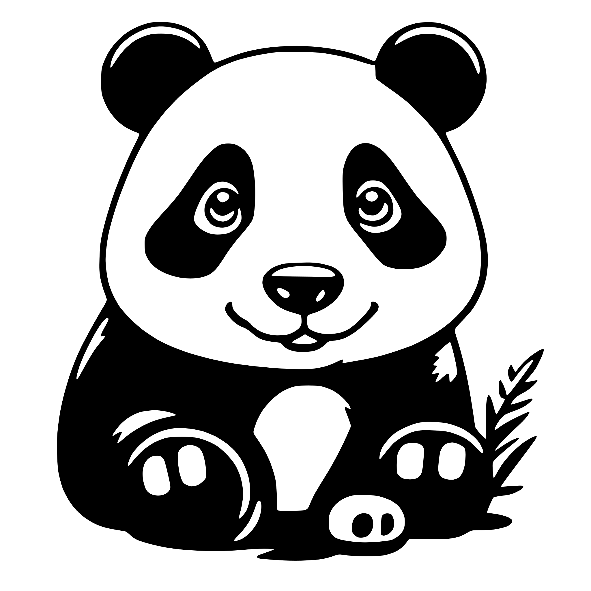 AI-generated SVG of 'panda'