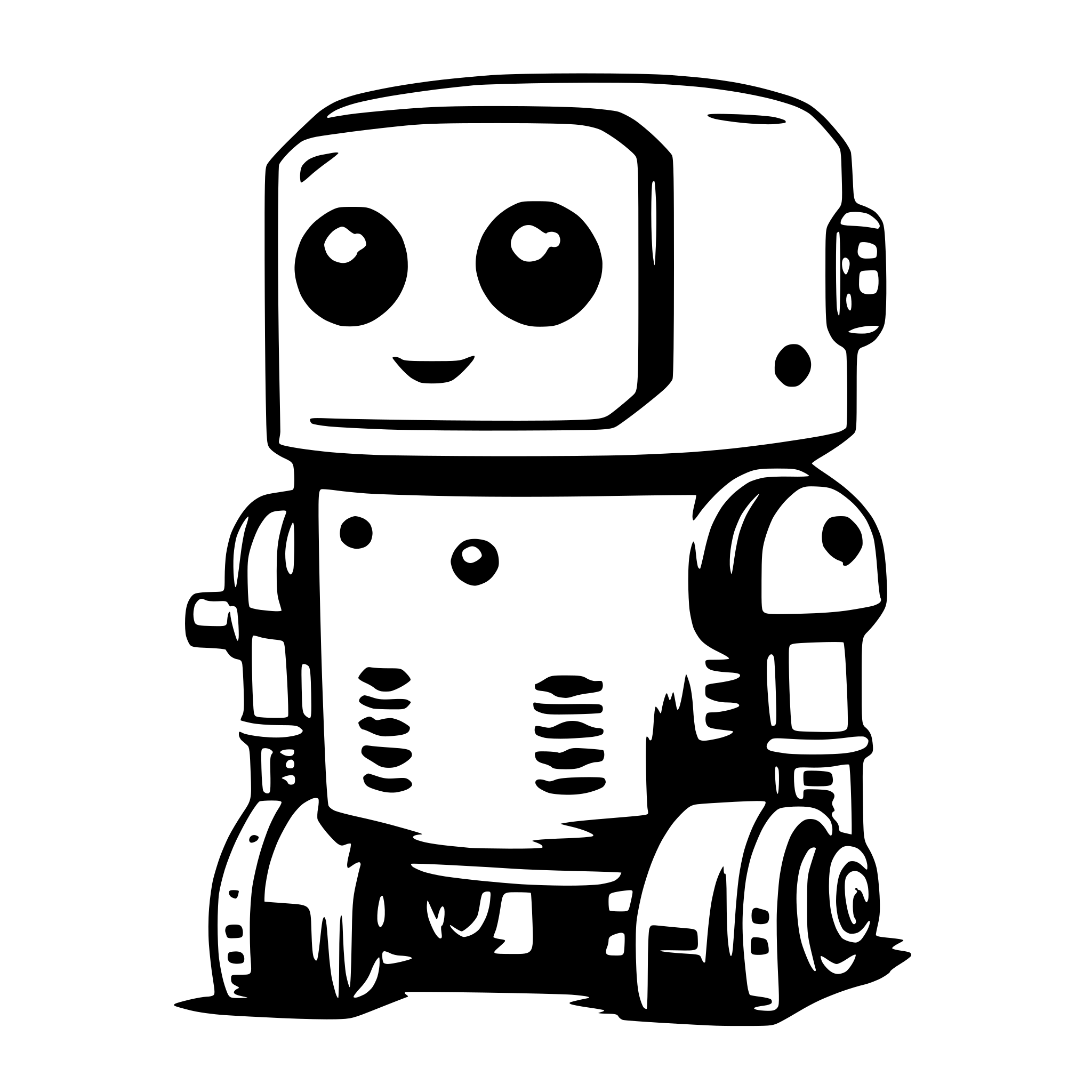 AI-generated SVG of 'A pet robot, in the style of tamagochi'