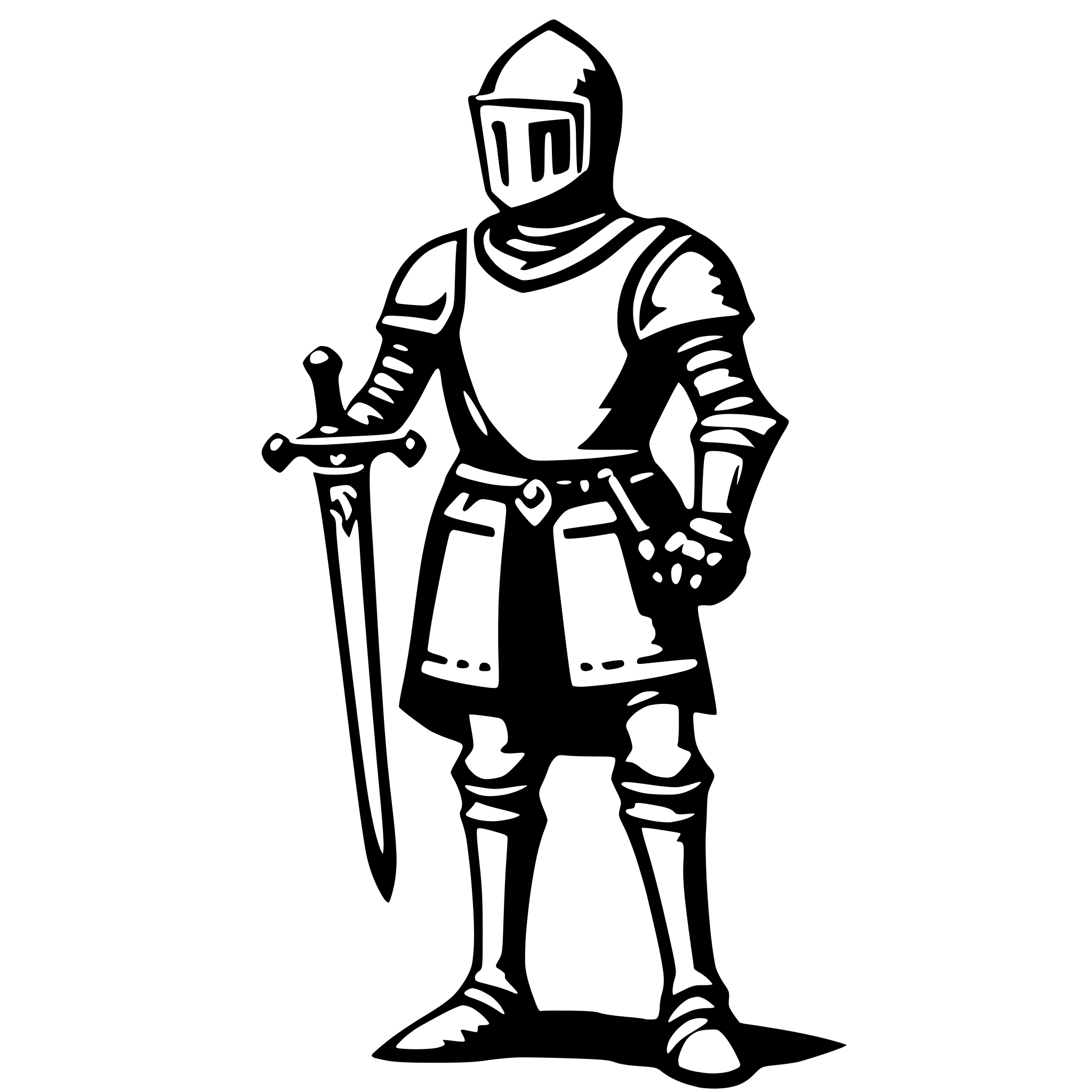 AI-generated SVG of a knight with sword