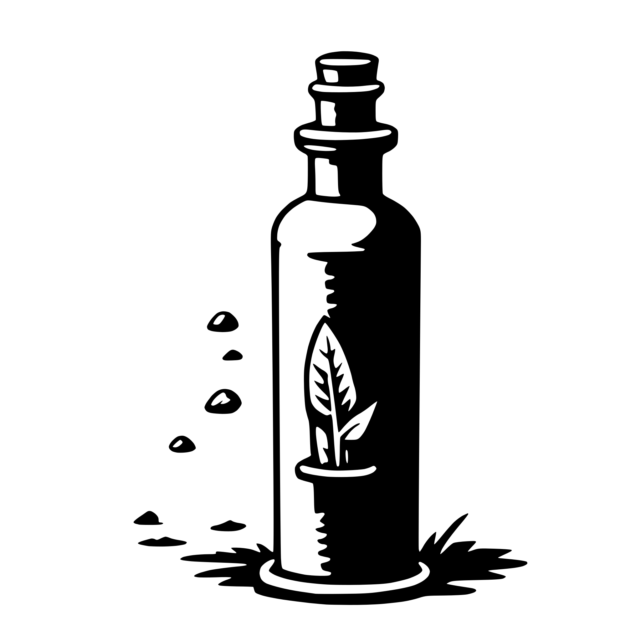 AI-generated SVG of 'message in bottle'