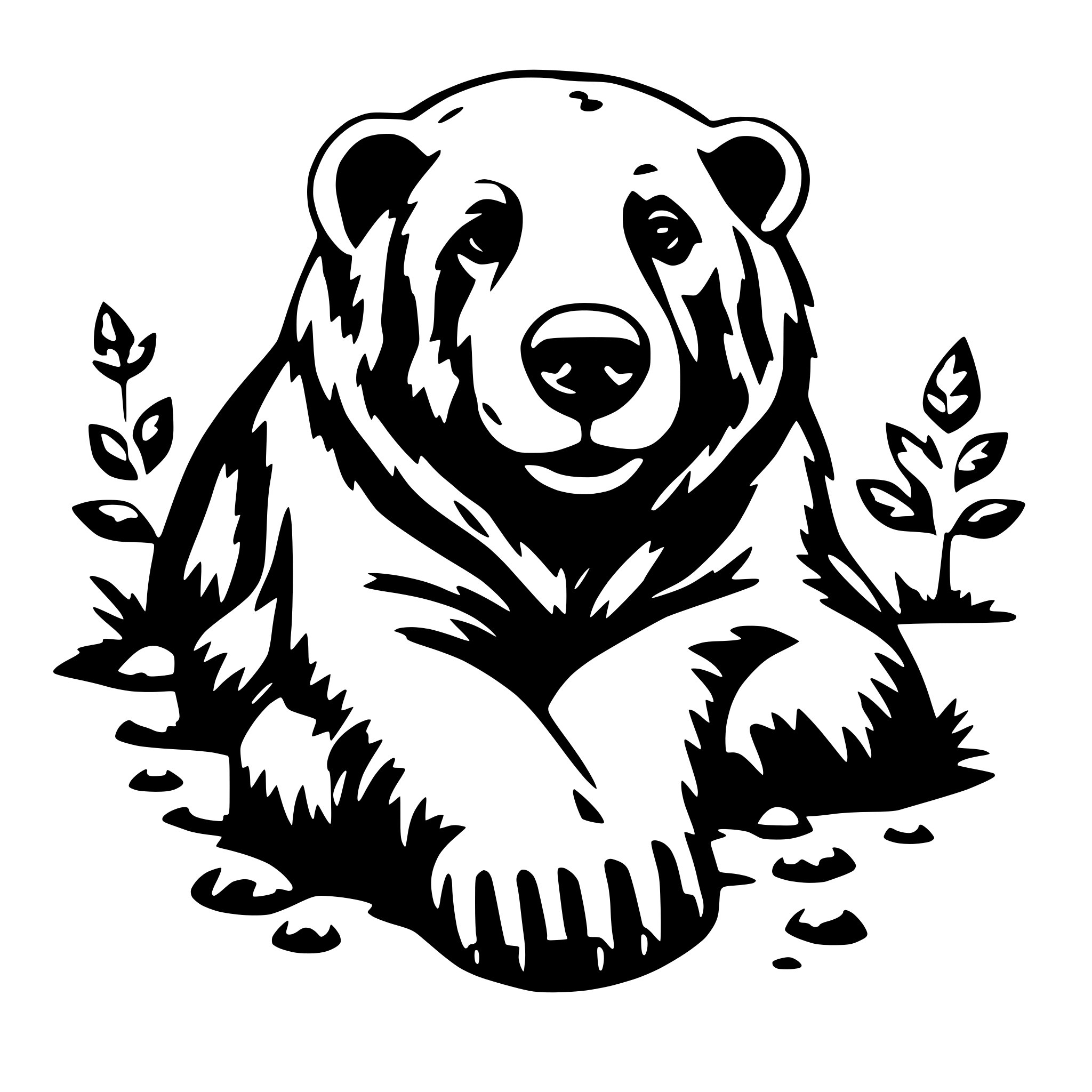 AI-generated SVG of 'eine bärenpfote'