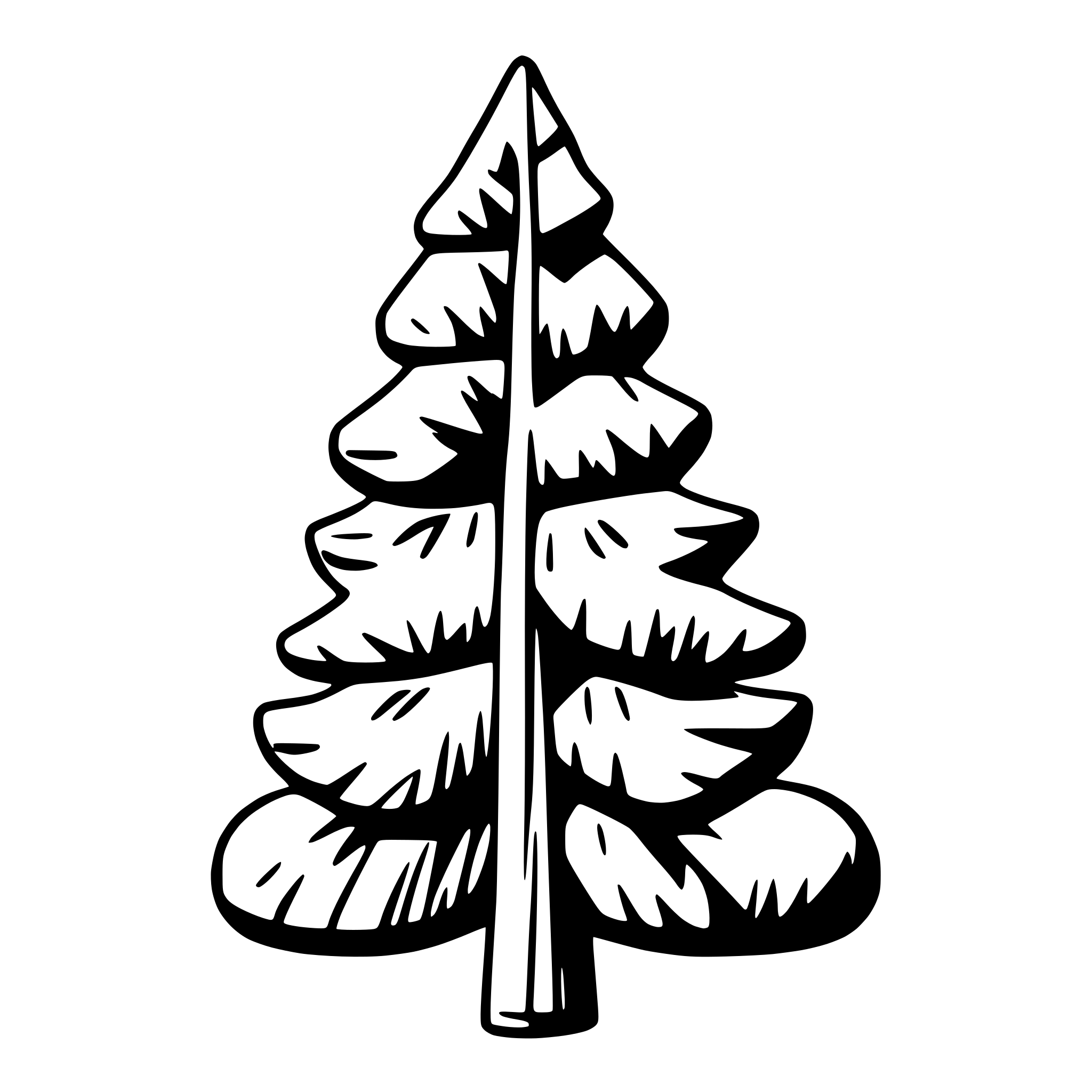 AI-generated SVG of a a pine tree