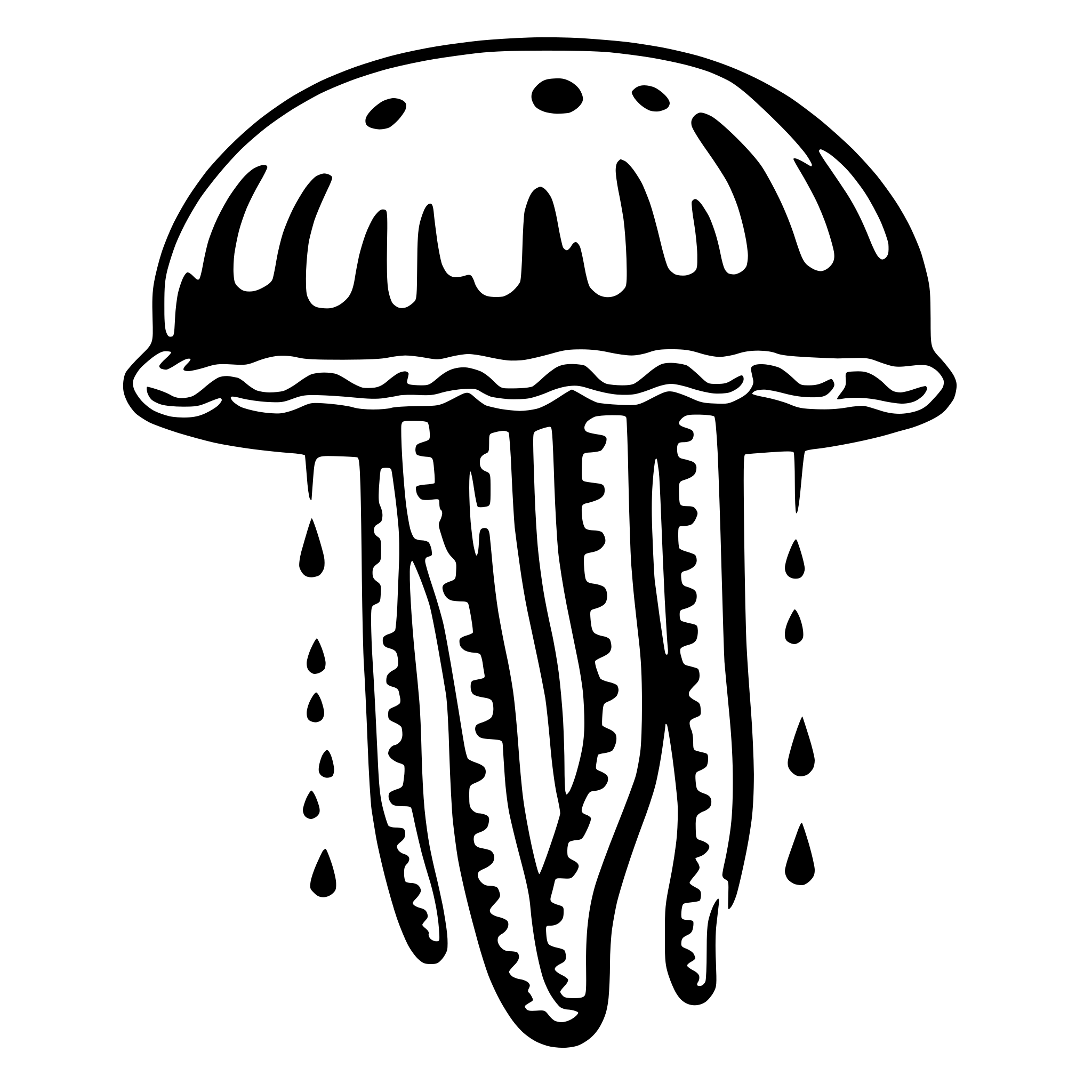AI-generated SVG of 'jellyfish floating'