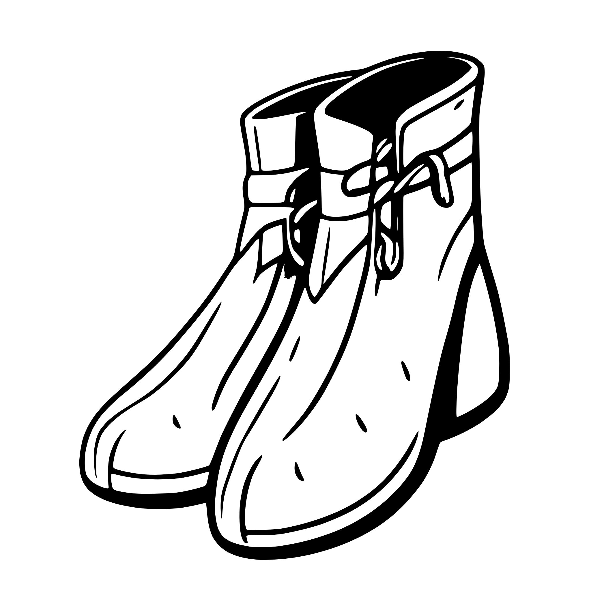 AI-generated SVG of a medieval shoes