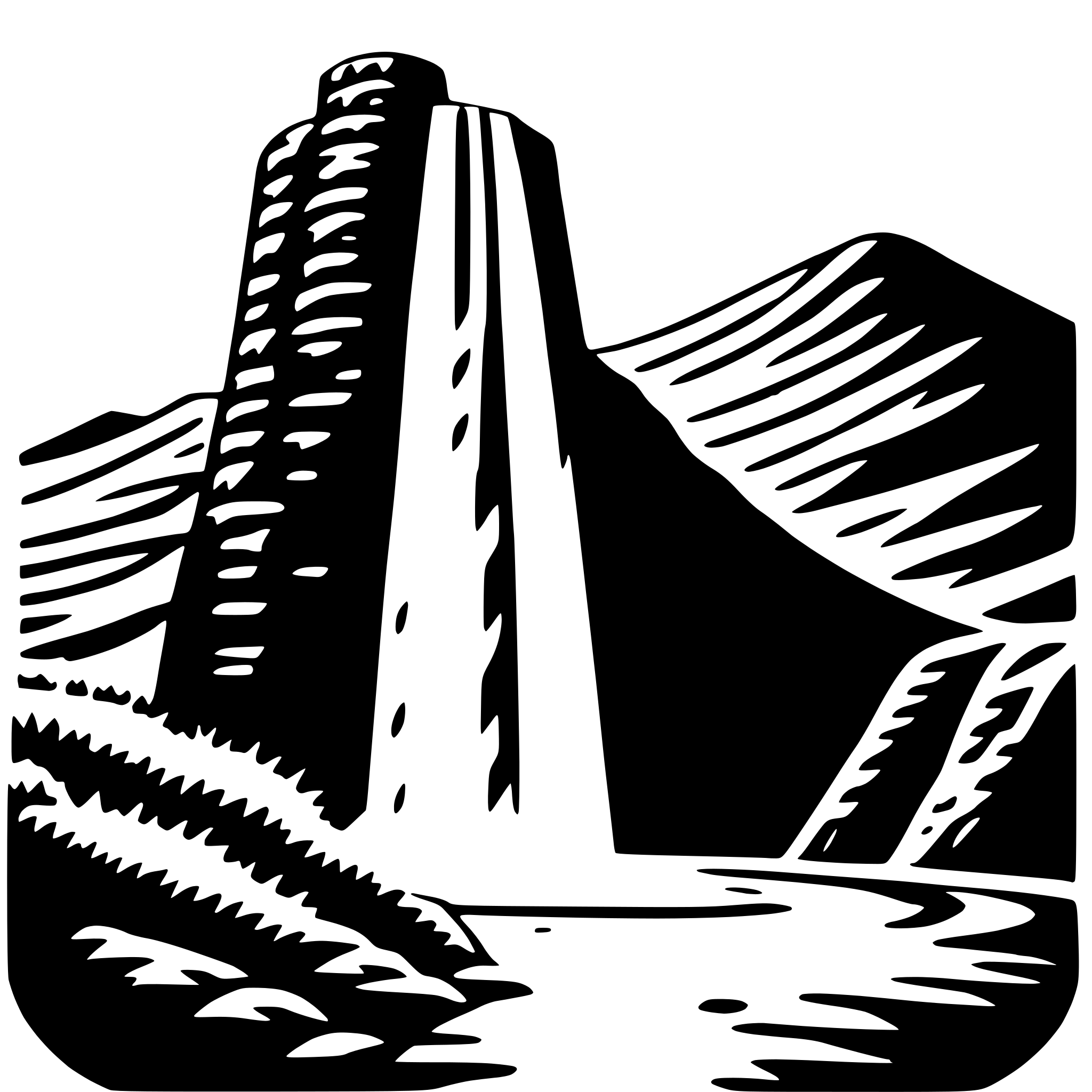 AI-generated SVG of 'skogafoss'