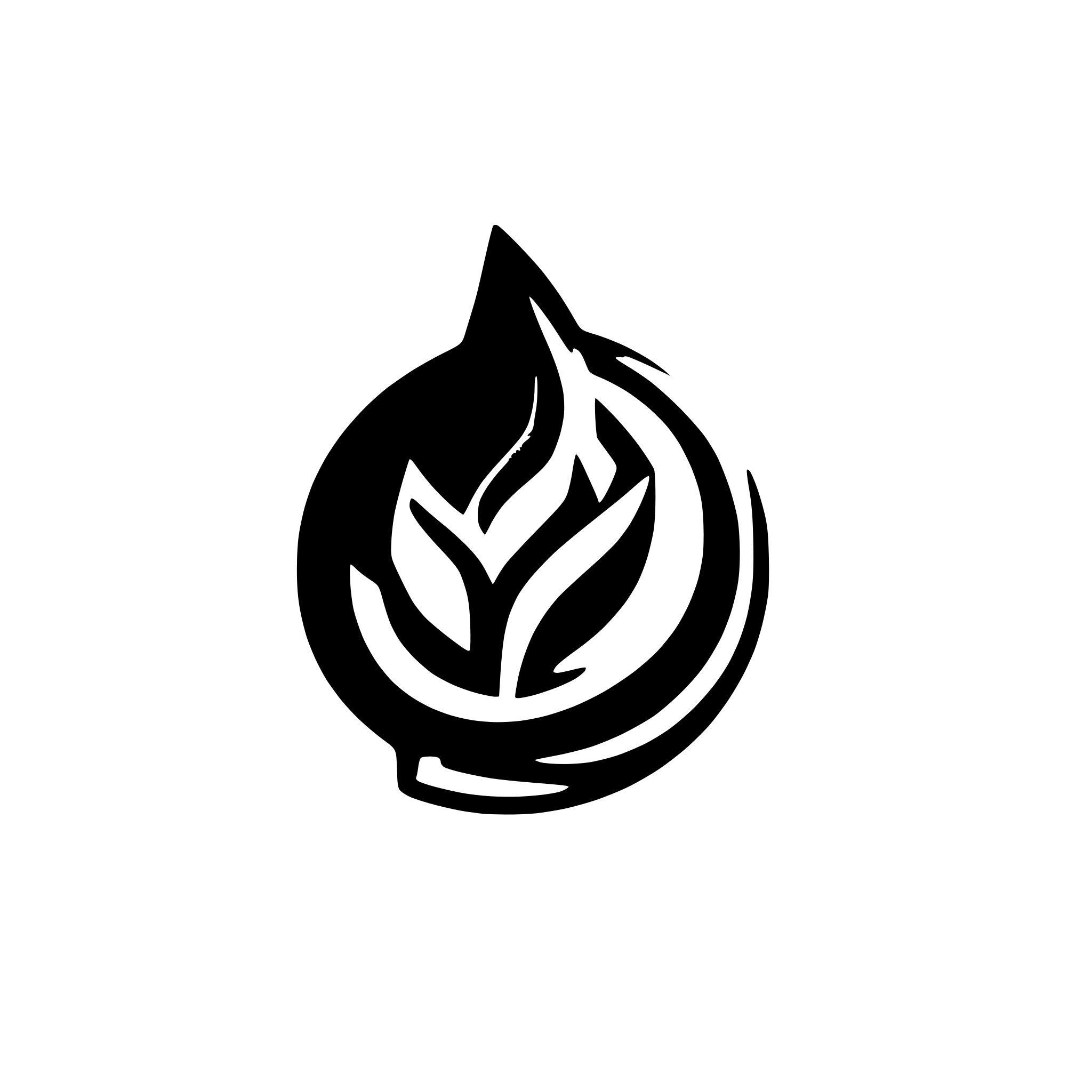 AI-generated SVG of a A modern logo featuring a dark-purple forge icon with a simple flame inside. Use bold teal and orange highlights. Keep the style minimalist and geometric.