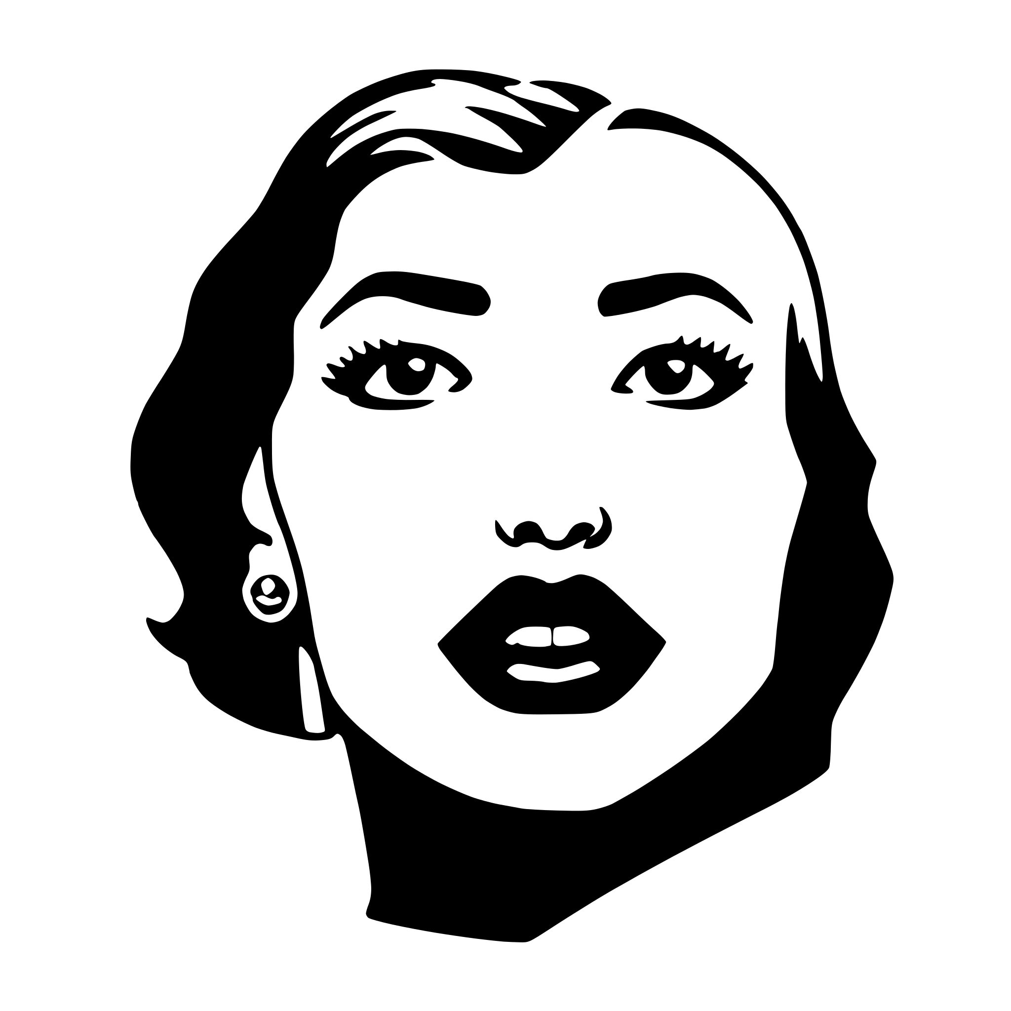 AI-generated SVG of 'red lips kiss'