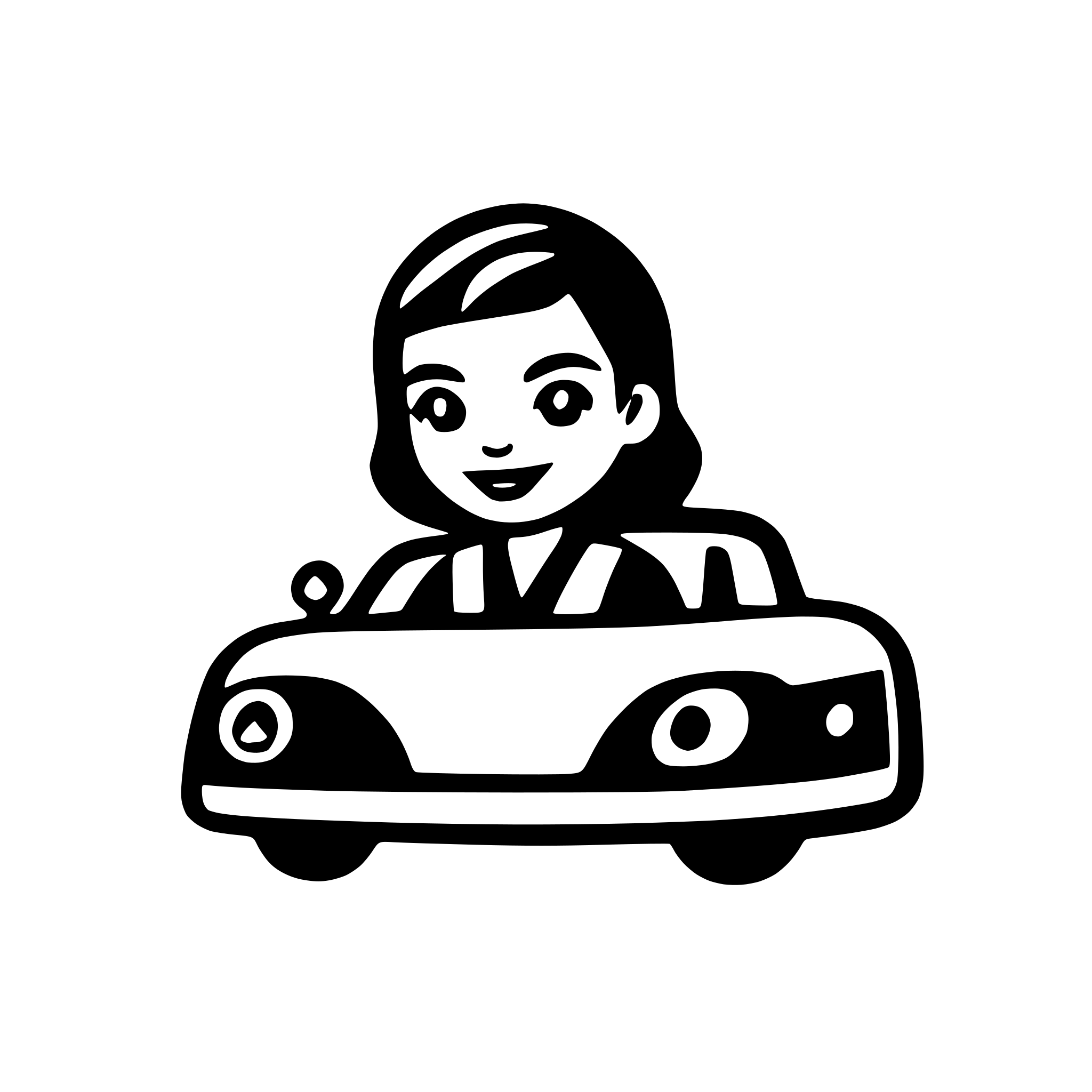 AI-generated SVG of 'person driving car'