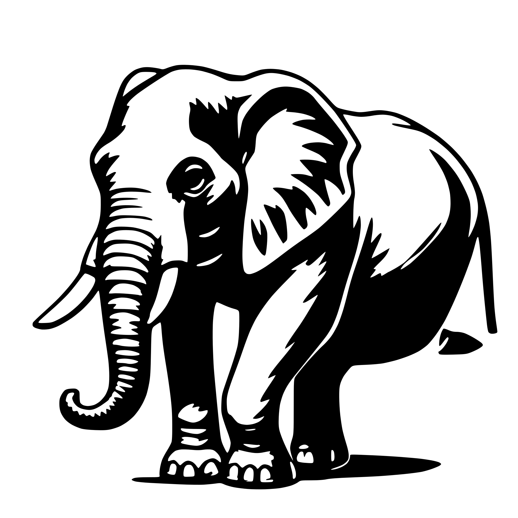 AI-generated SVG of a elephant