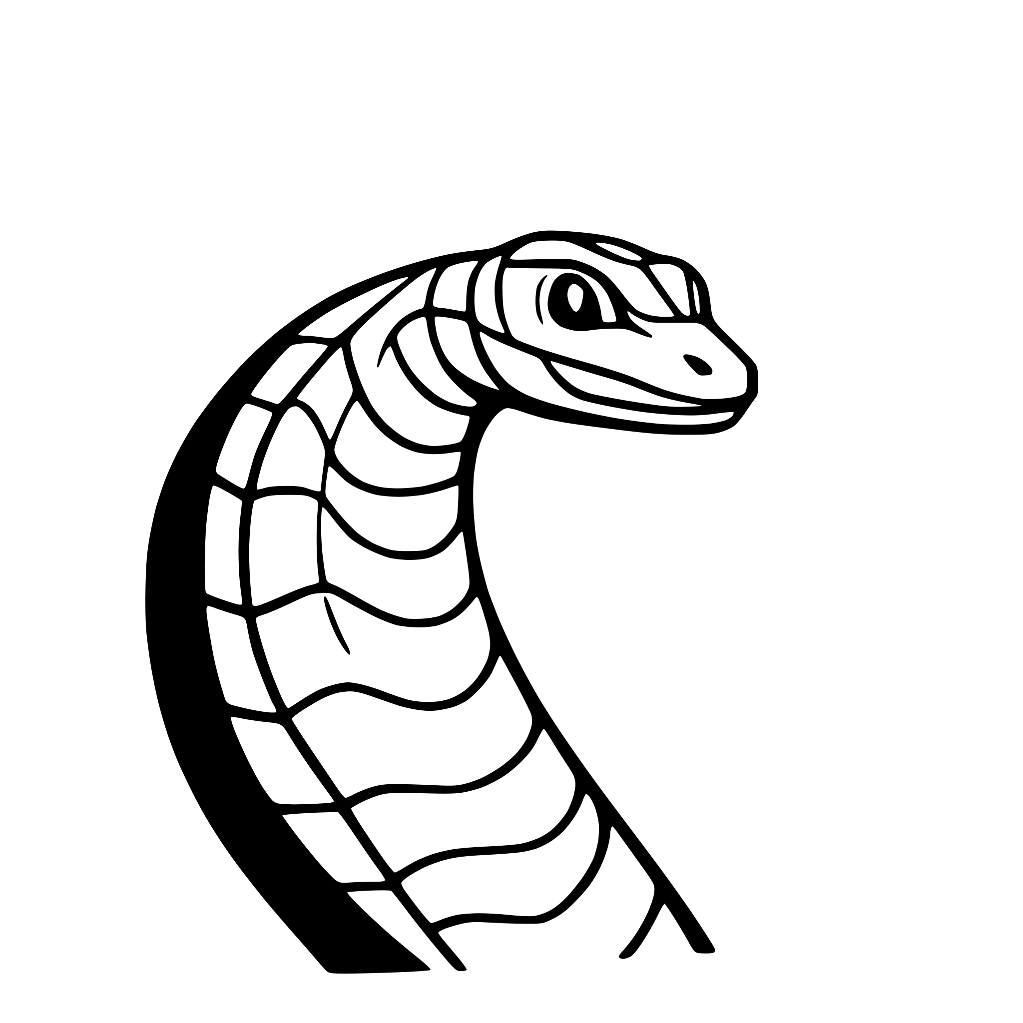 AI-generated SVG of a snake