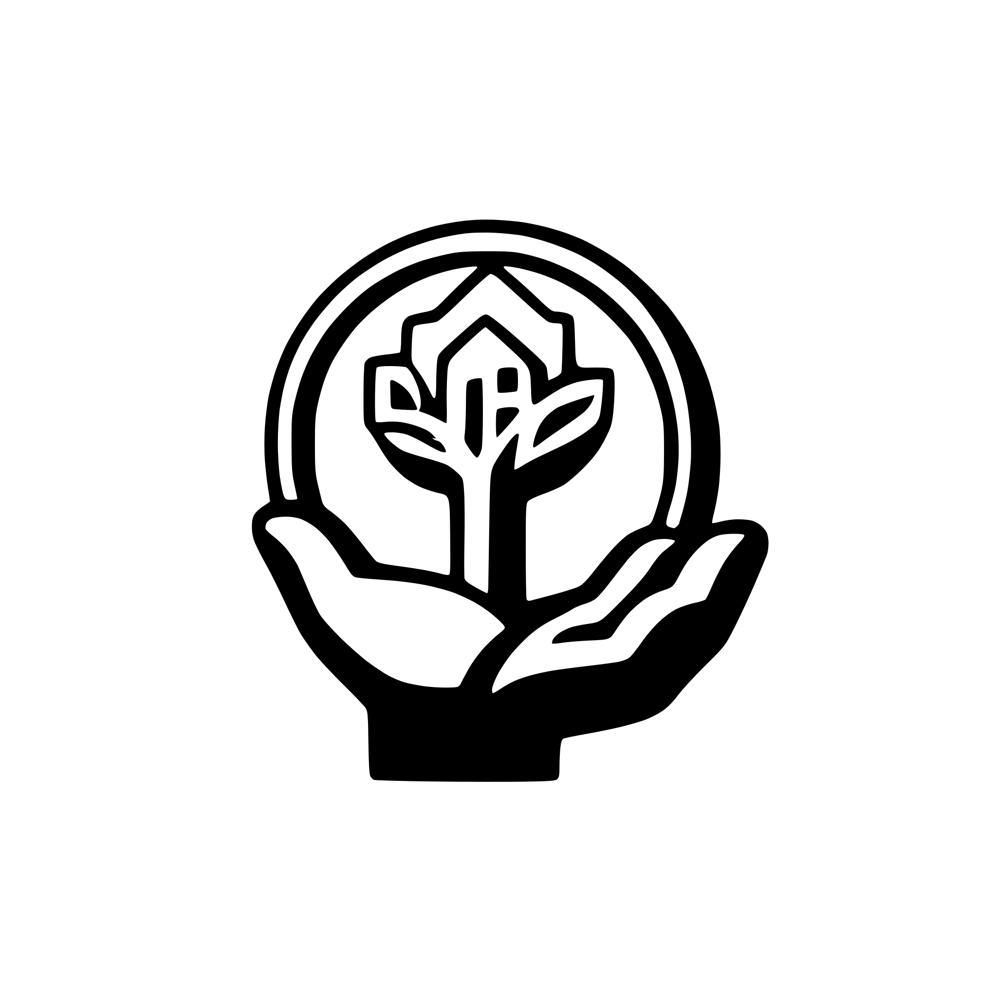 AI-generated SVG of a Mobile app icon. Modern and sleek design. The main ideas to use in the icon are concepts of "community" (e.g. village), "sharing", circular economy (no hands), apartment building, connection. Should include an apartment building.
