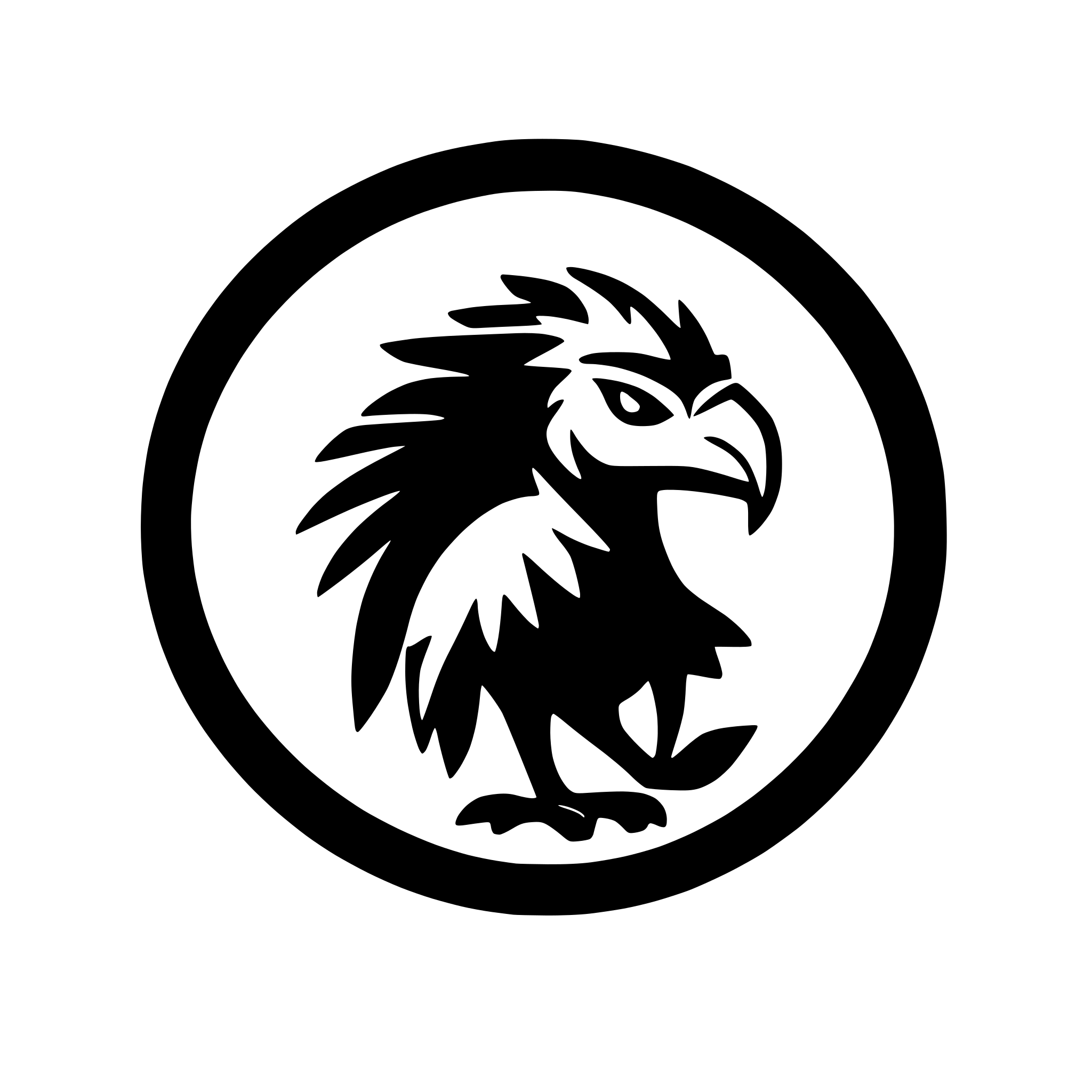 AI-generated SVG of a simple black and white gryphon logo silhouette