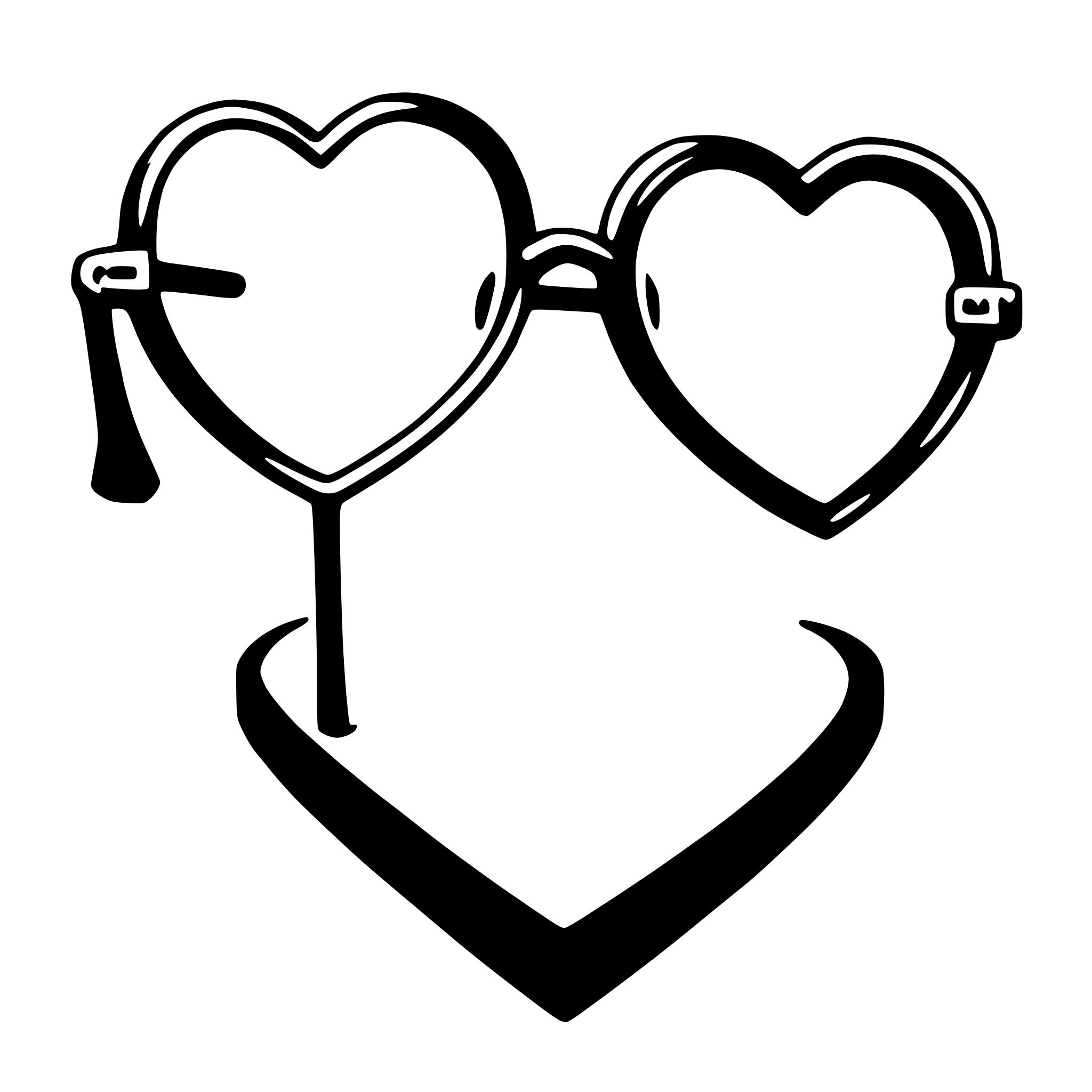 AI-generated SVG of a heart-shaped glasses