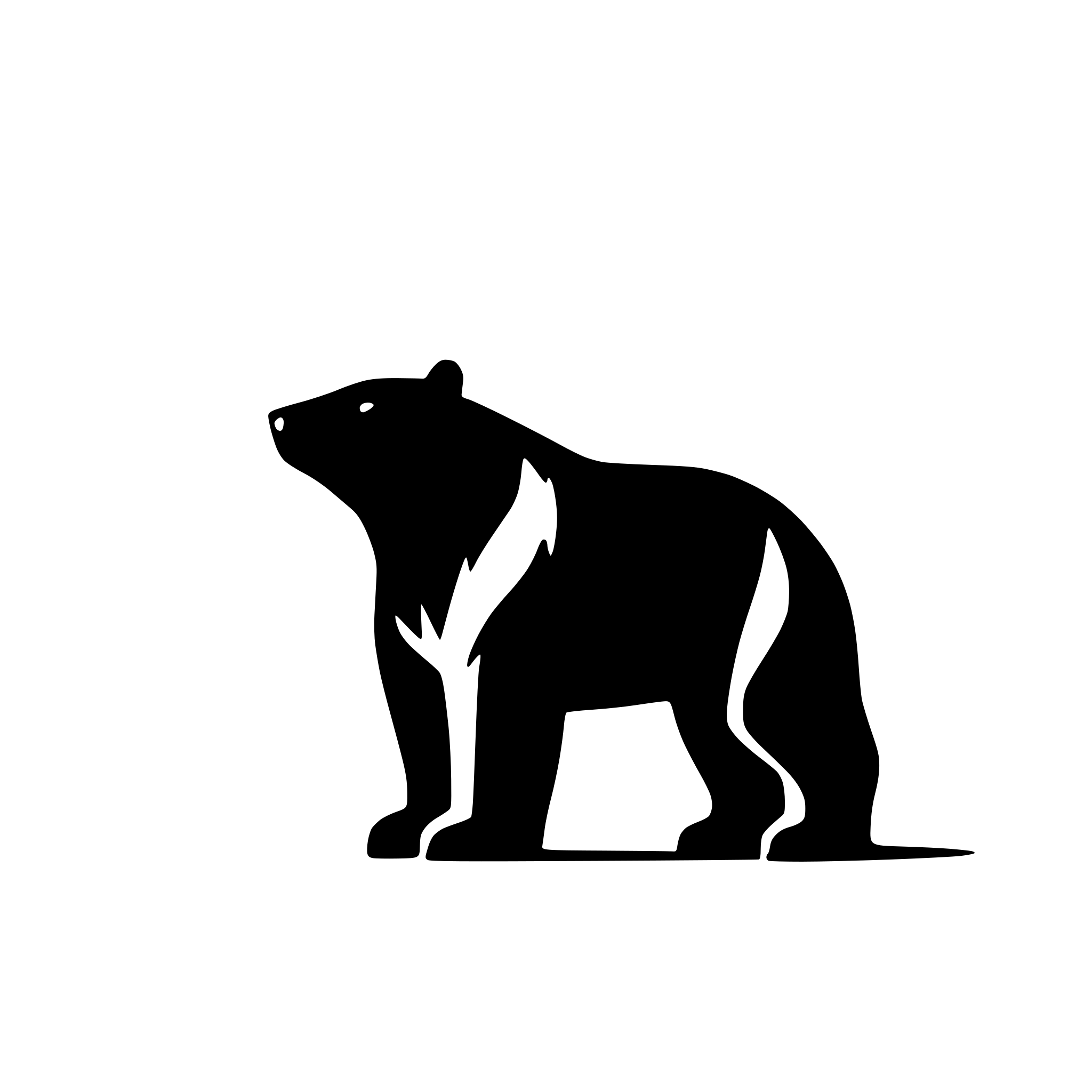 AI-generated SVG of a make a simple silhouette of a bear