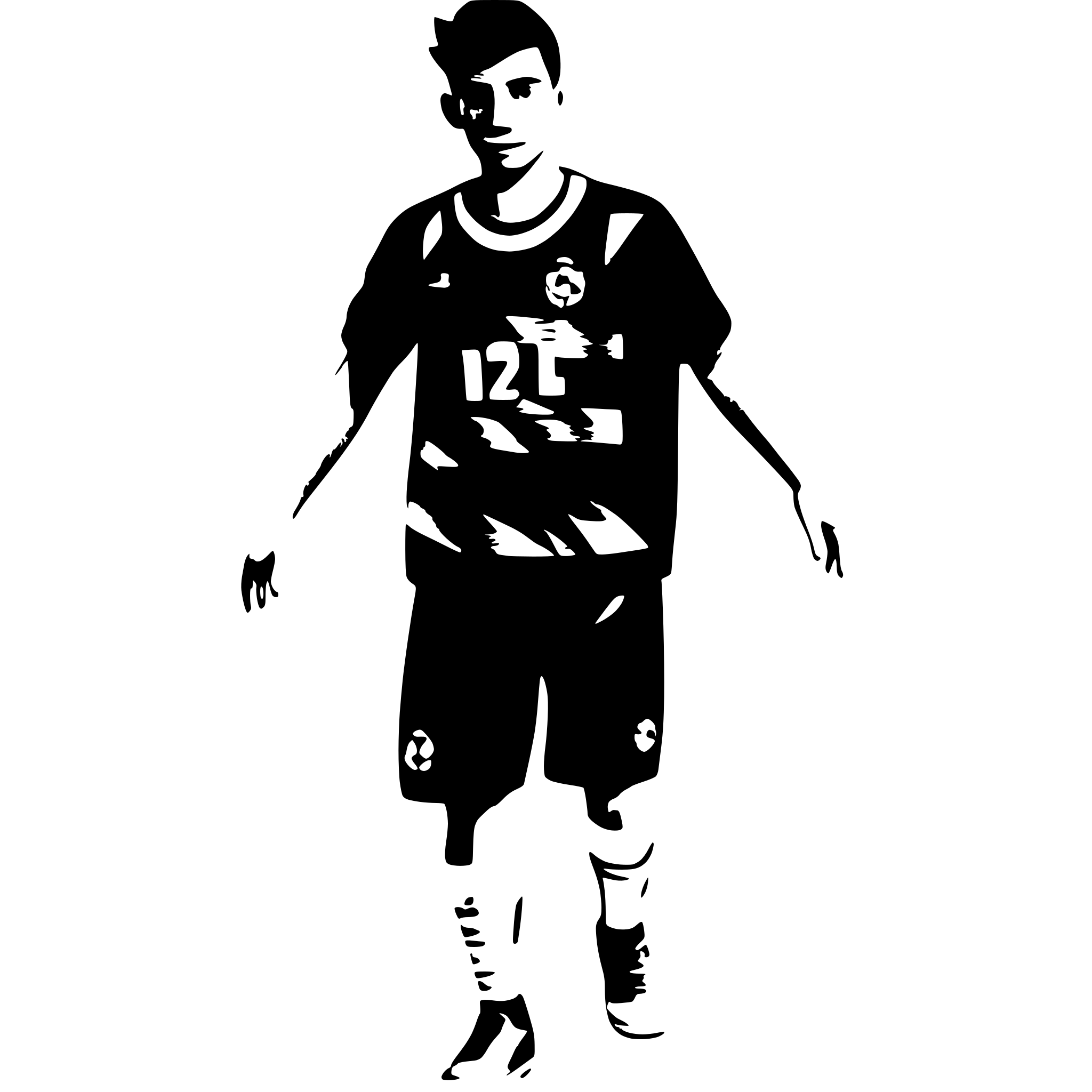 AI-generated SVG of a a soccer player