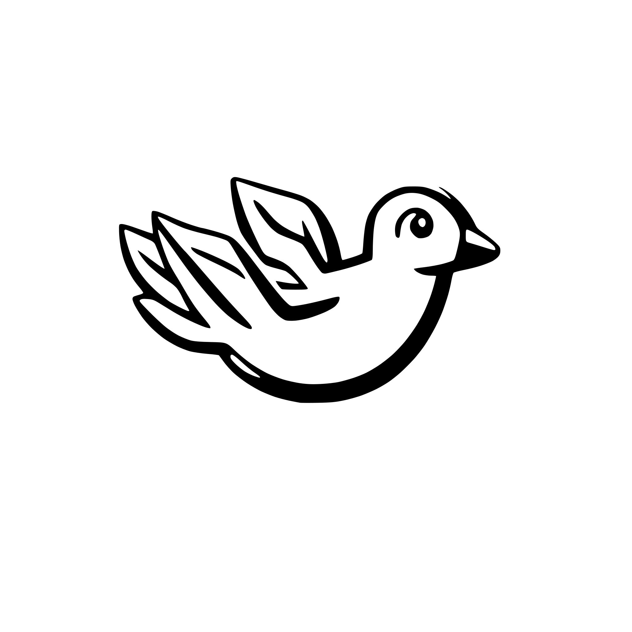AI-generated SVG of a instagram logo flying bird