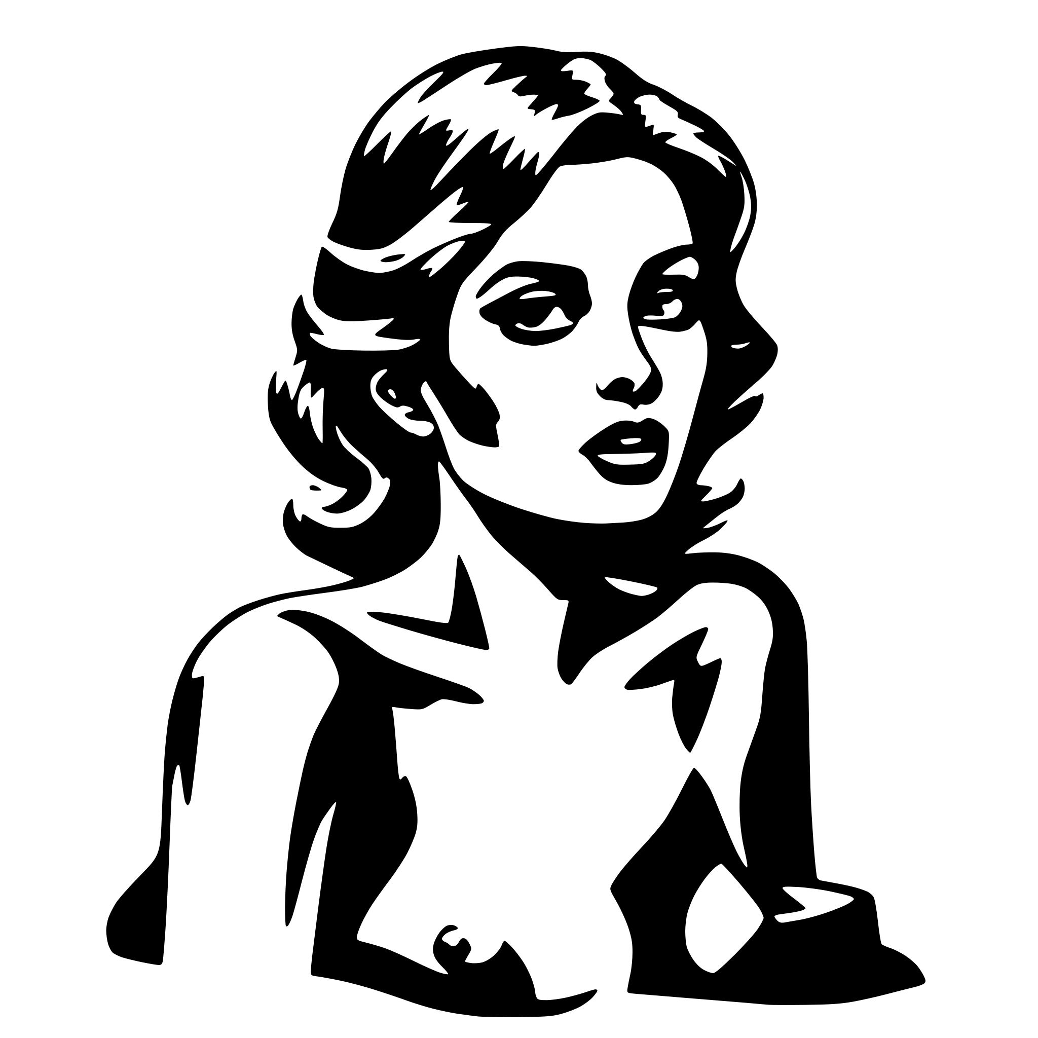 AI-generated SVG of a Nude woman