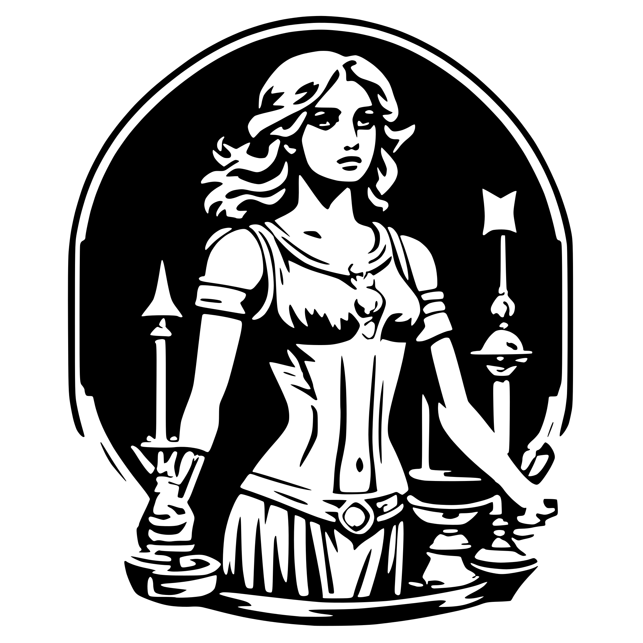 AI-generated SVG of a Gold Themis goddess