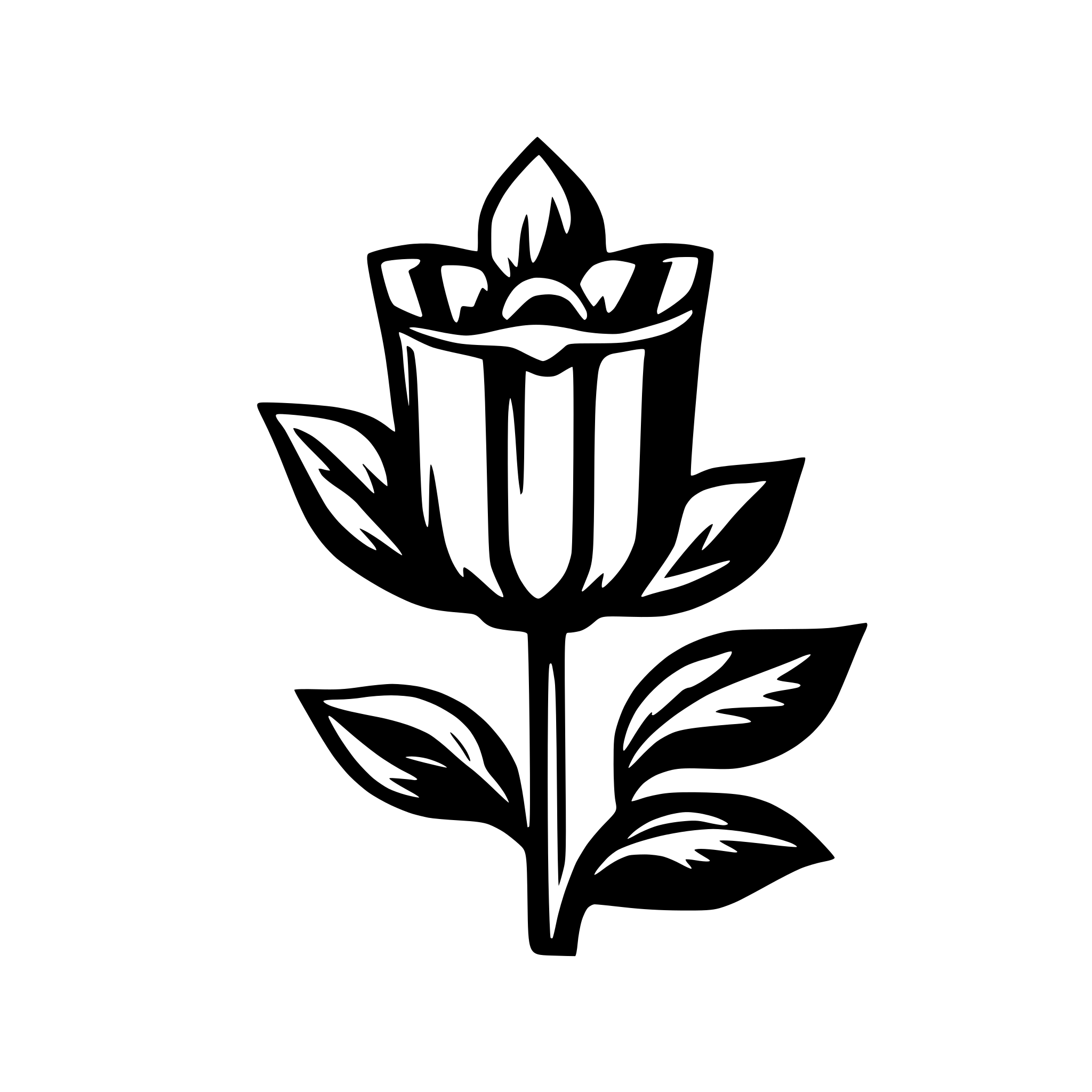 AI-generated SVG of a Logo de fleur minimaliste ligne