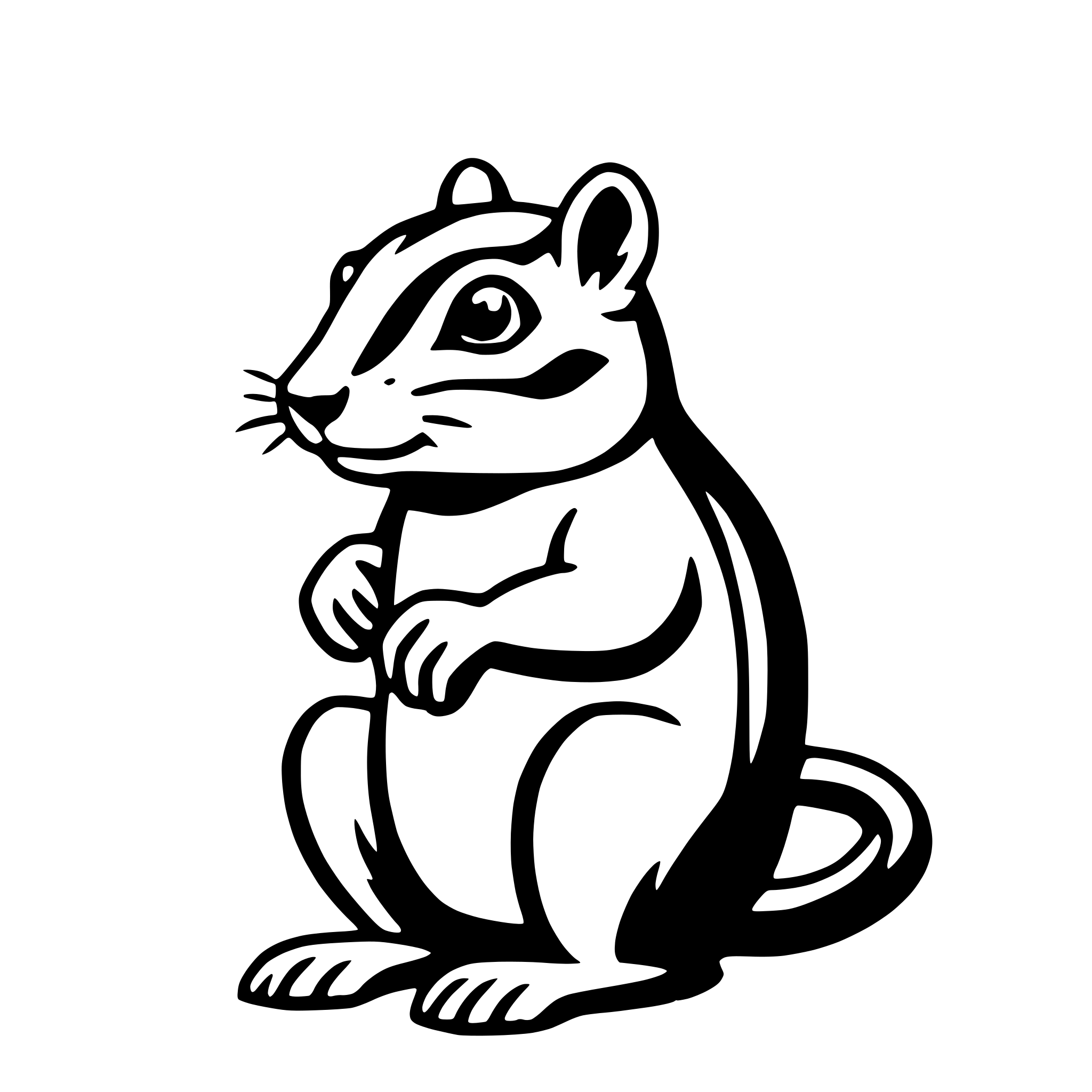AI-generated SVG of a chipmunk