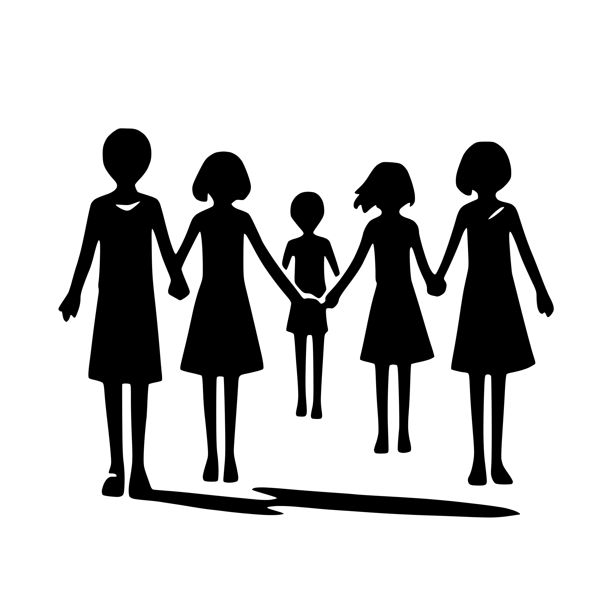 AI-generated SVG of a boys and girls forming a line and holding hands