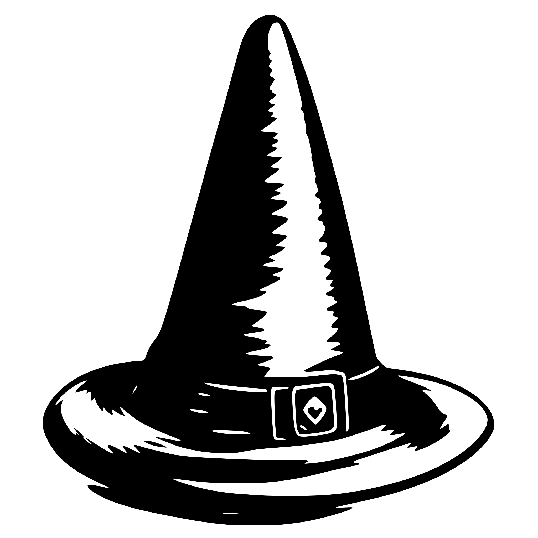 AI-generated SVG of 'Techy witch hat'