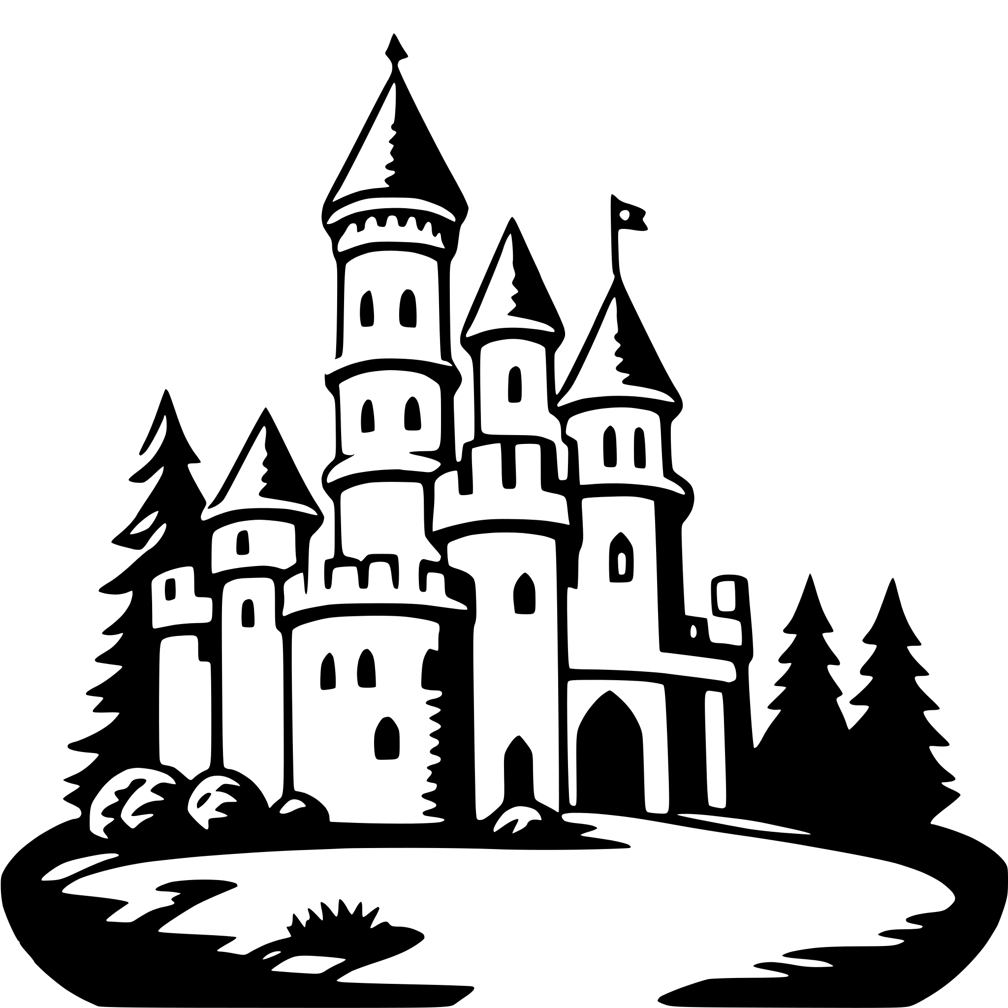 AI-generated SVG of 'fairytale castle'