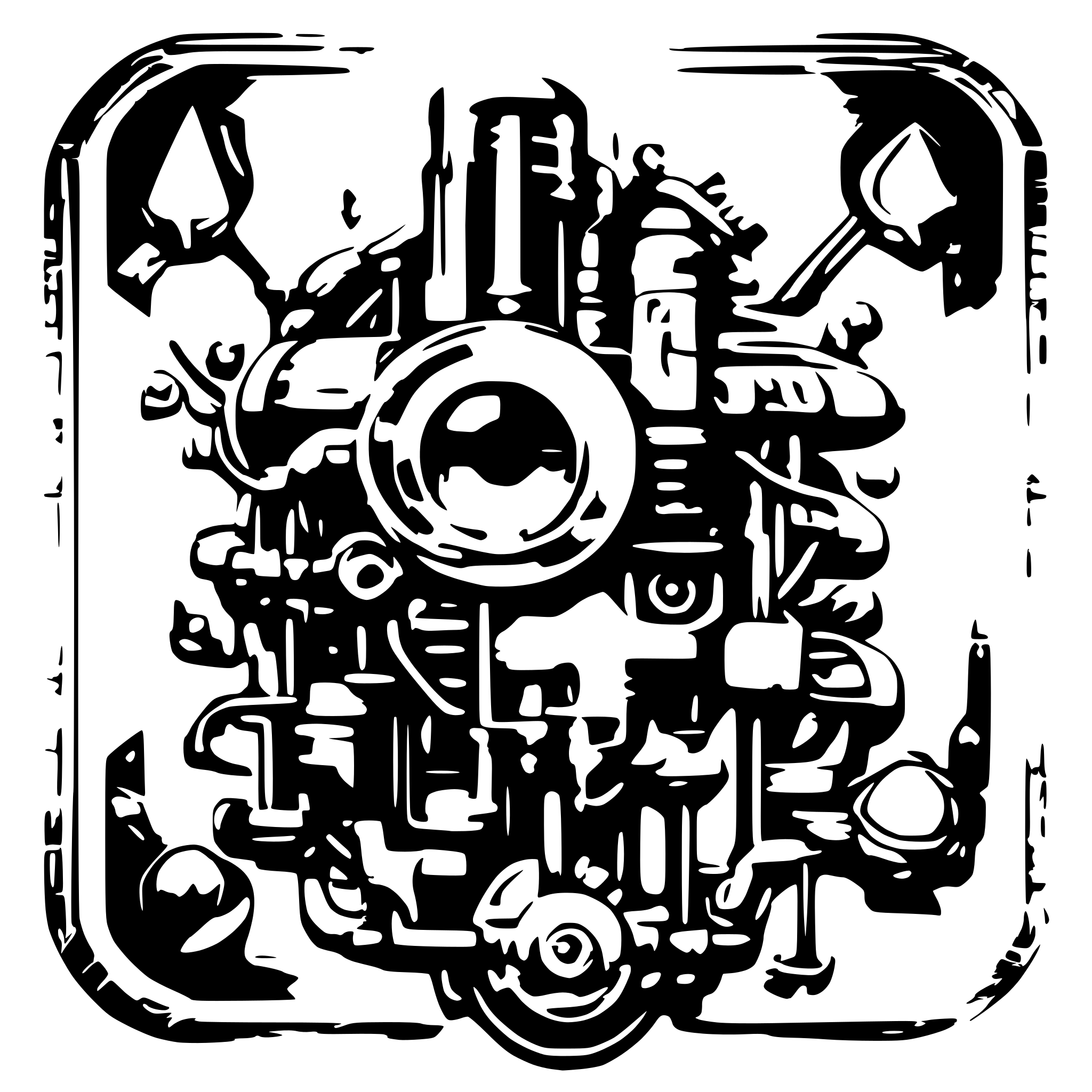 AI-generated SVG of 'cyber healthcare'