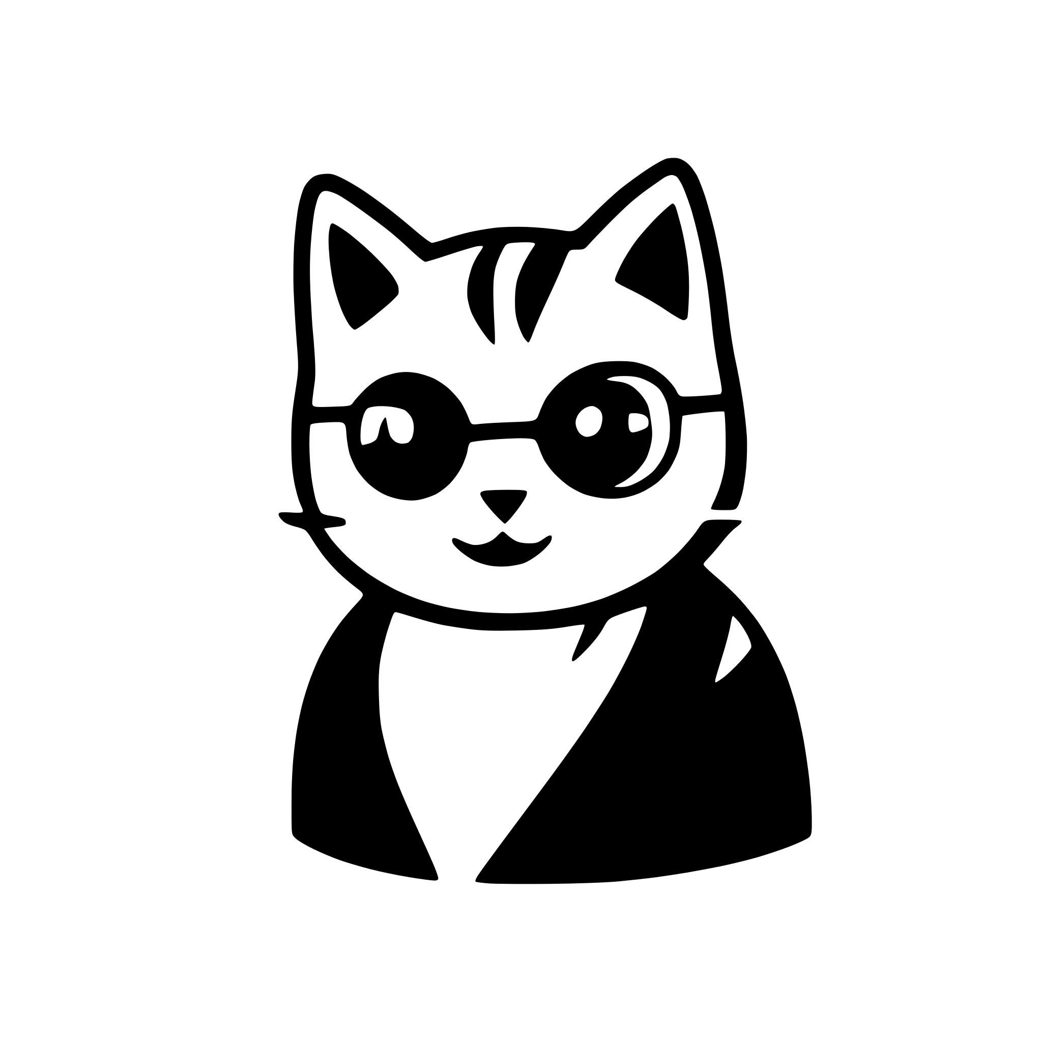 AI-generated SVG of 'fluffy cat in glasses'