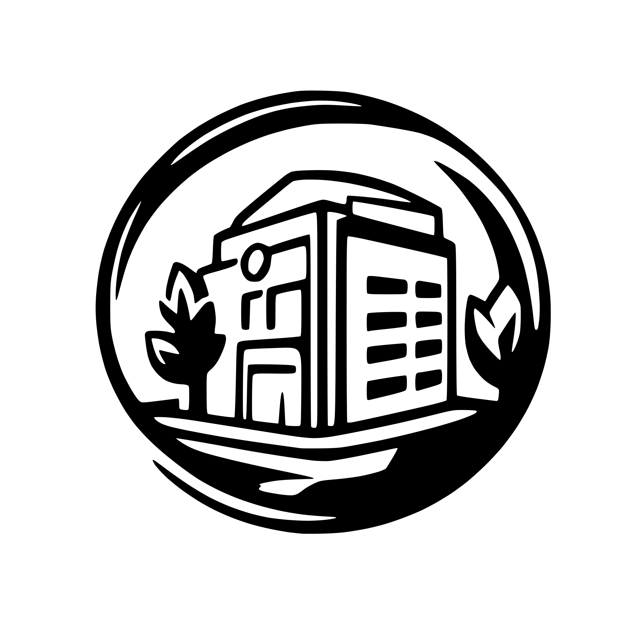 AI-generated SVG of a eDOMUS - application for managing buildings and apartments