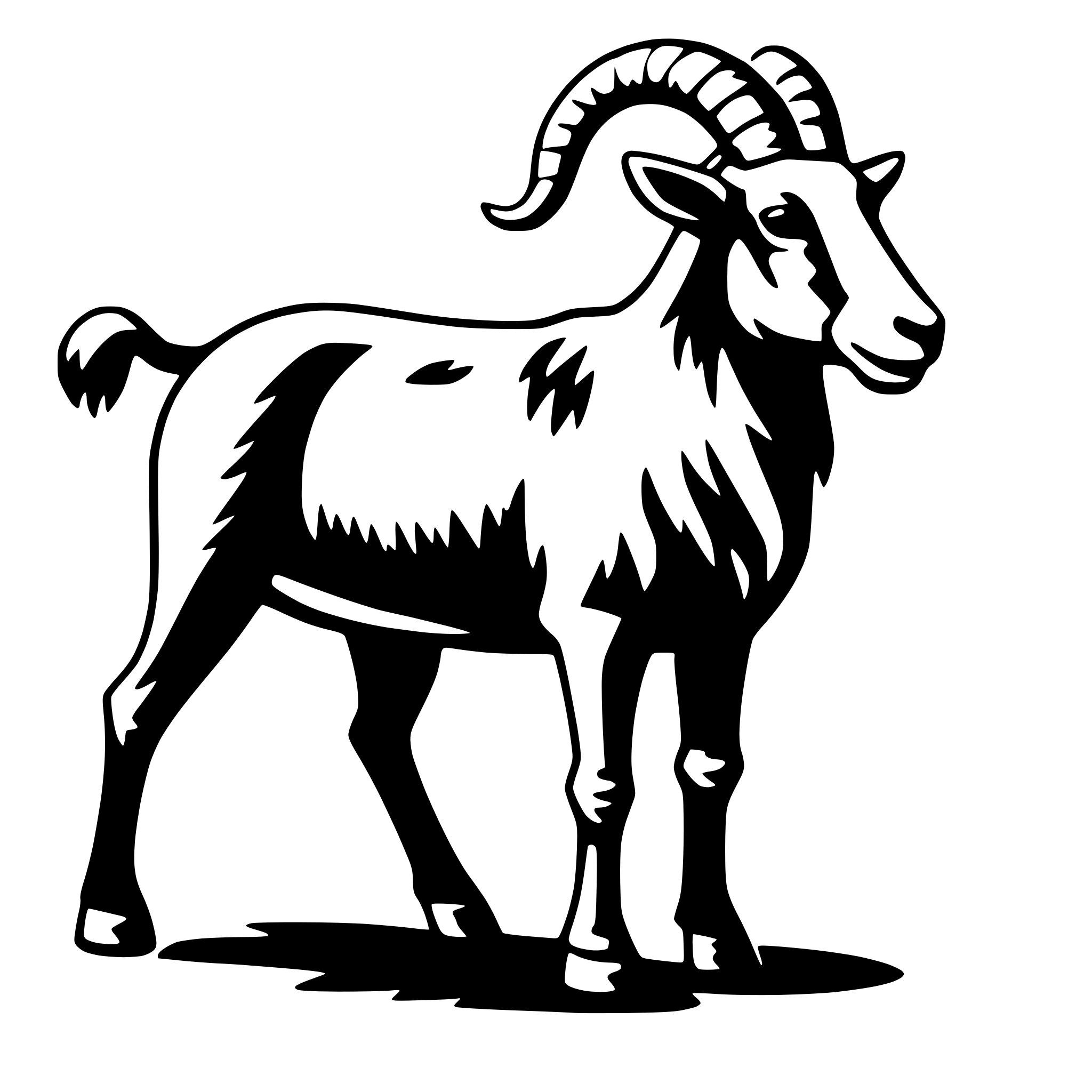 AI-generated SVG of a goat