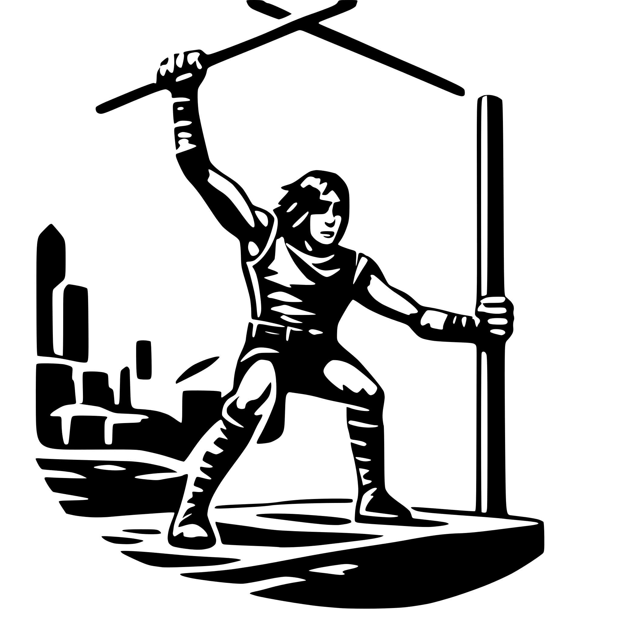 AI-generated SVG of 'american ninja warrior'