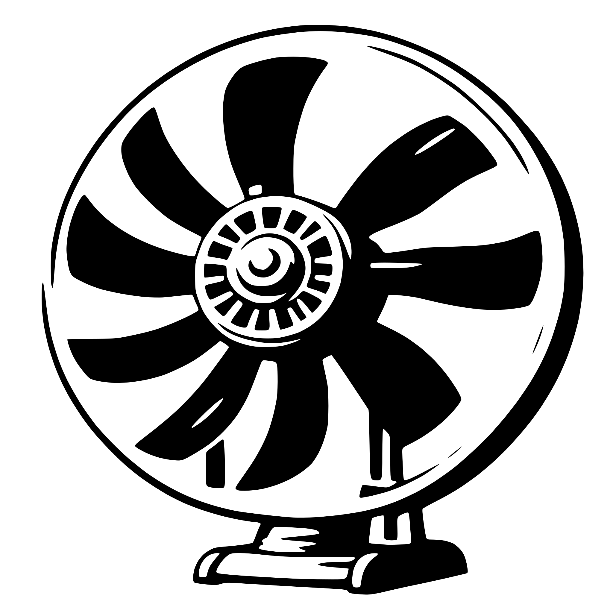 AI-generated SVG of a mechanical fan