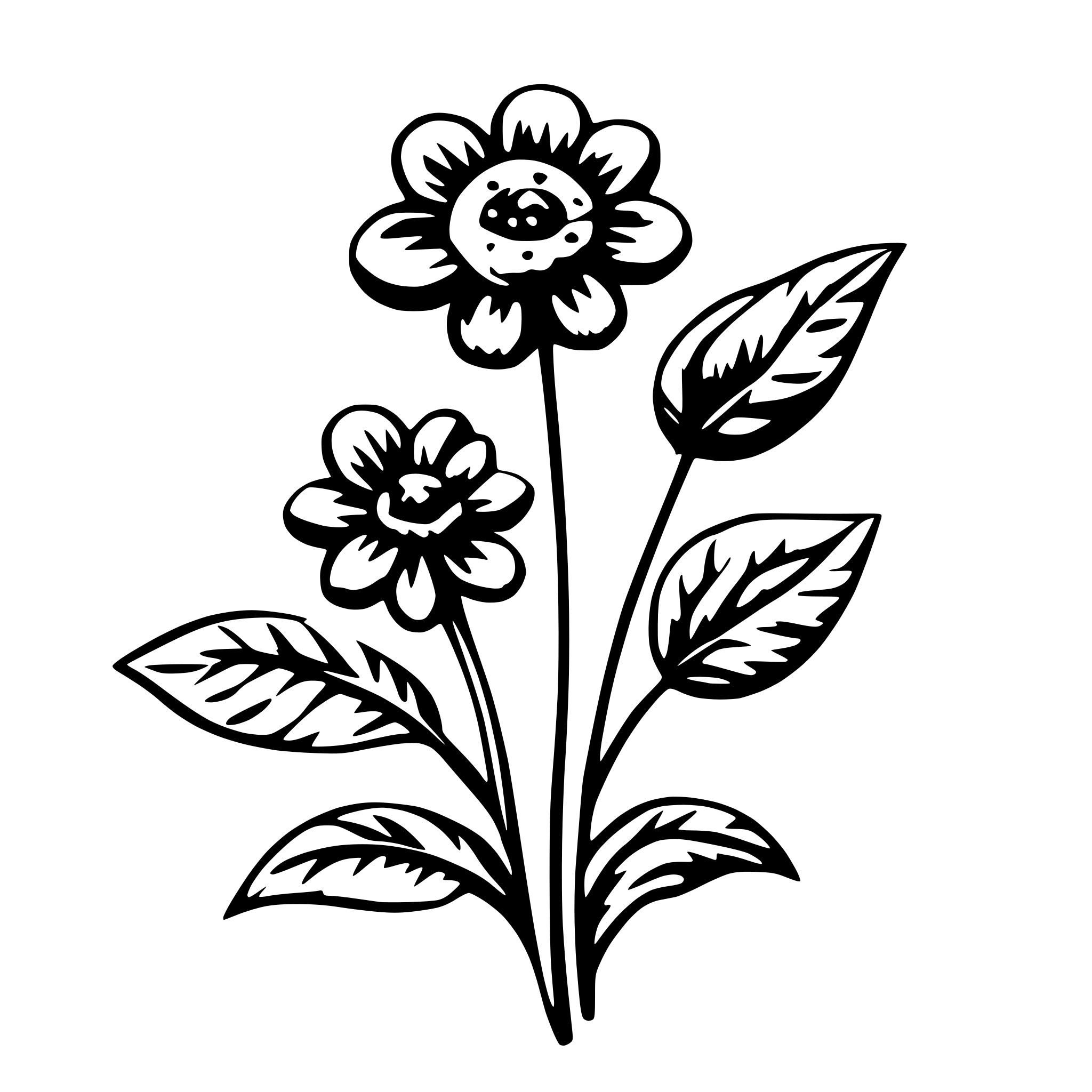 AI-generated SVG of a floral pairs