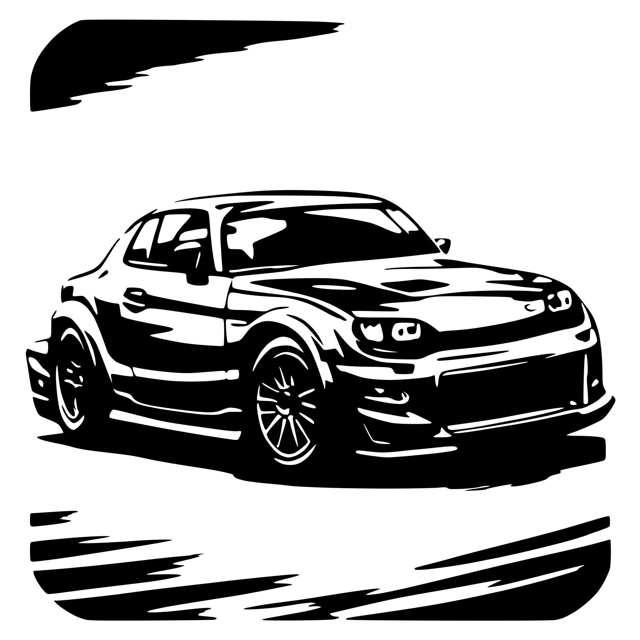 AI-generated SVG of 'toyota hachiroku drifting no shadow'