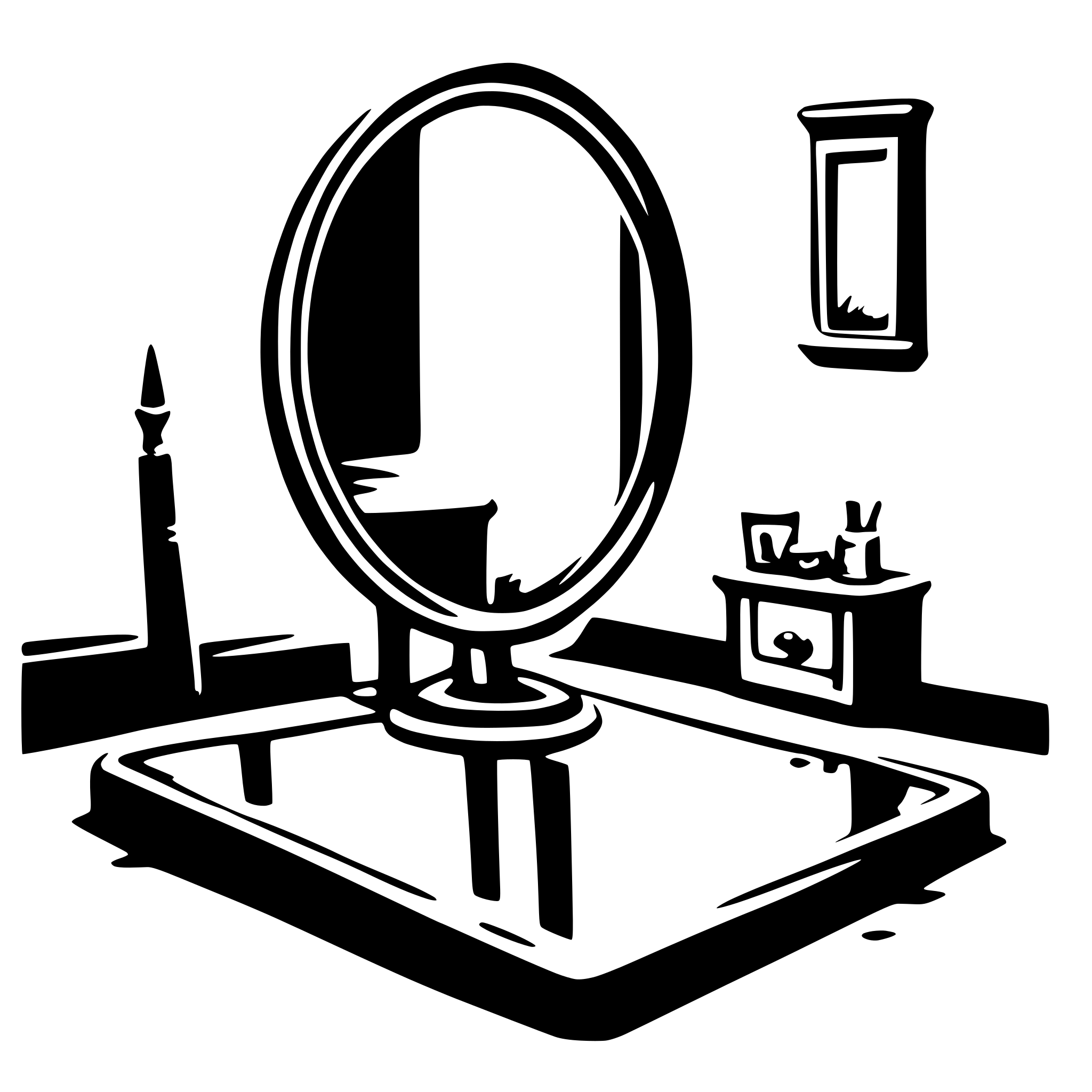 AI-generated SVG of 'vieux miroir'