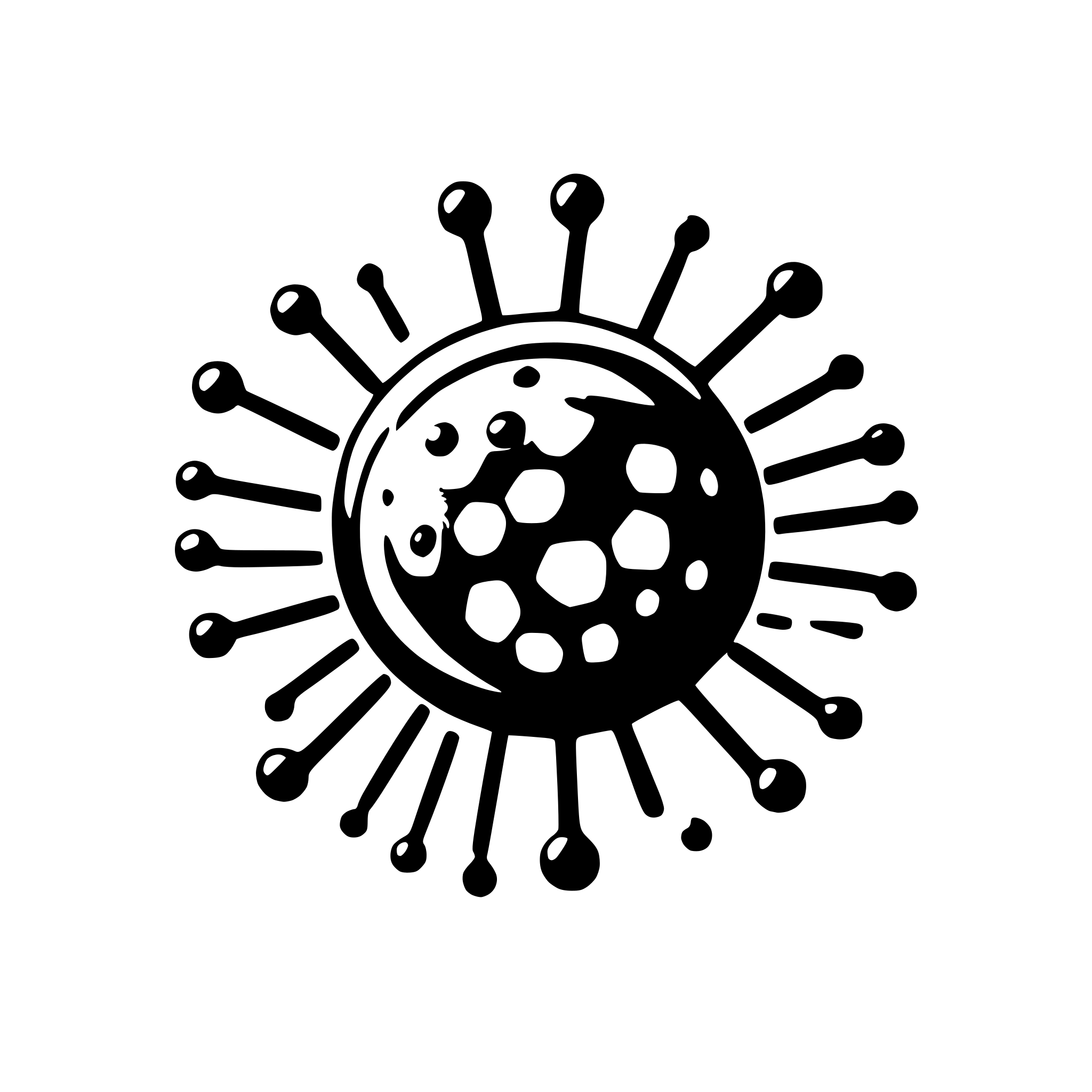 AI-generated SVG of a Create a 2D diagram of a reverse wormlike micelle with encapsulated nanoparticles