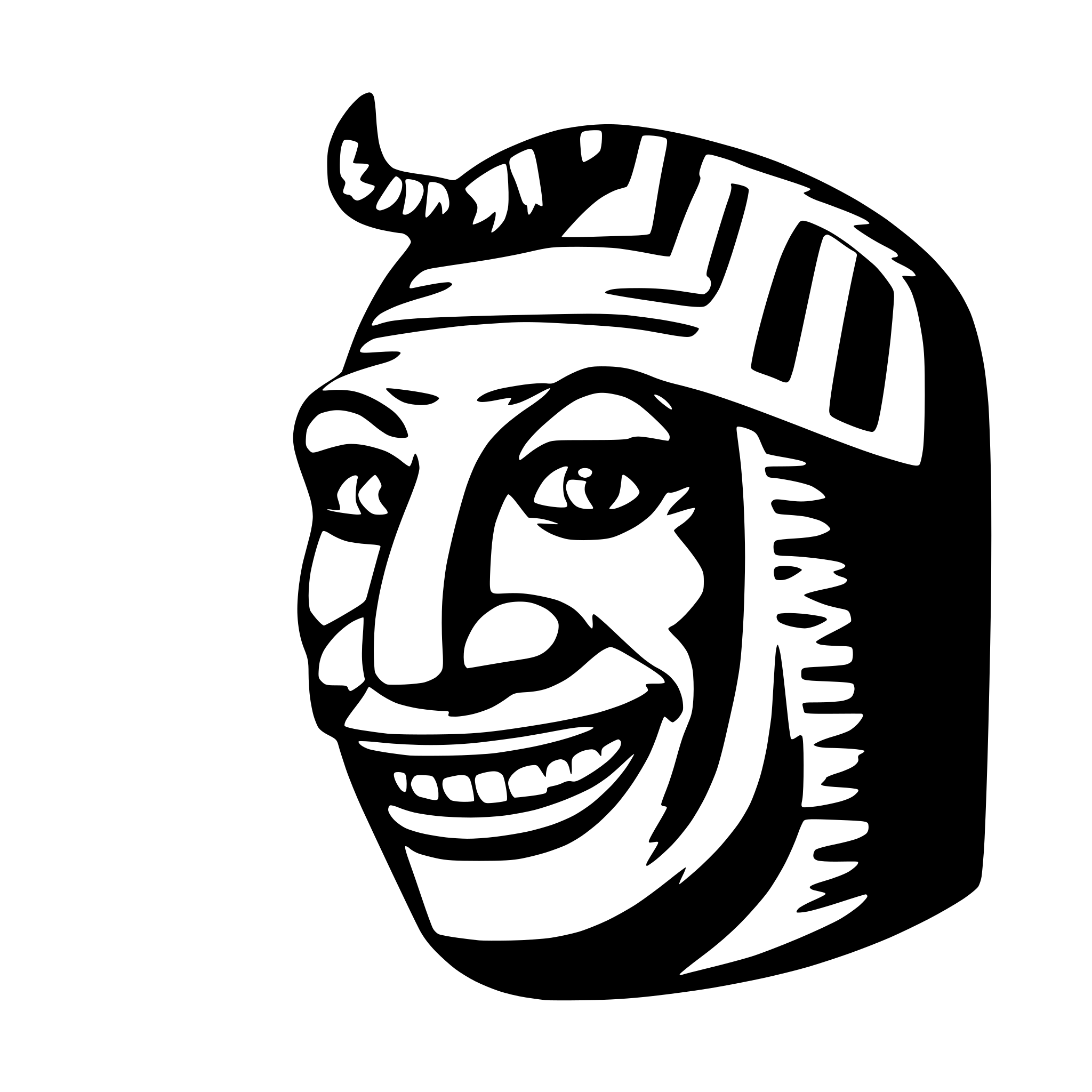 AI-generated SVG of 'a rectangle with shrek ears'