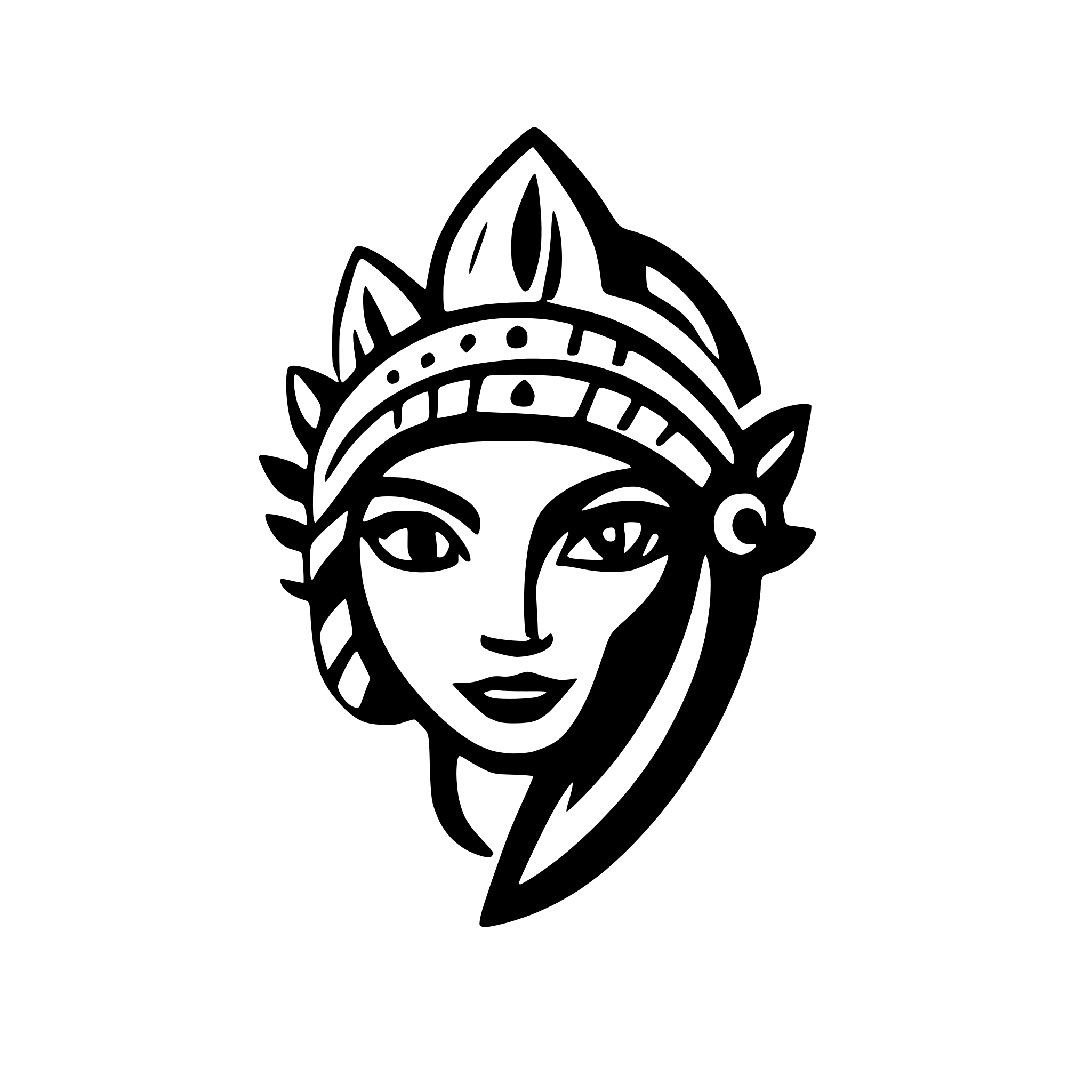 AI-generated SVG of a tribal sharp s icon