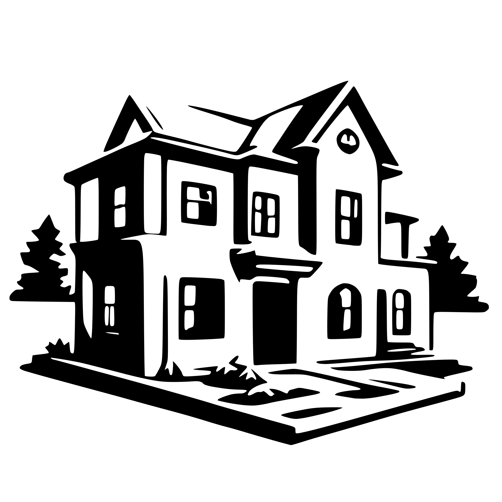 AI-generated SVG of a house construction